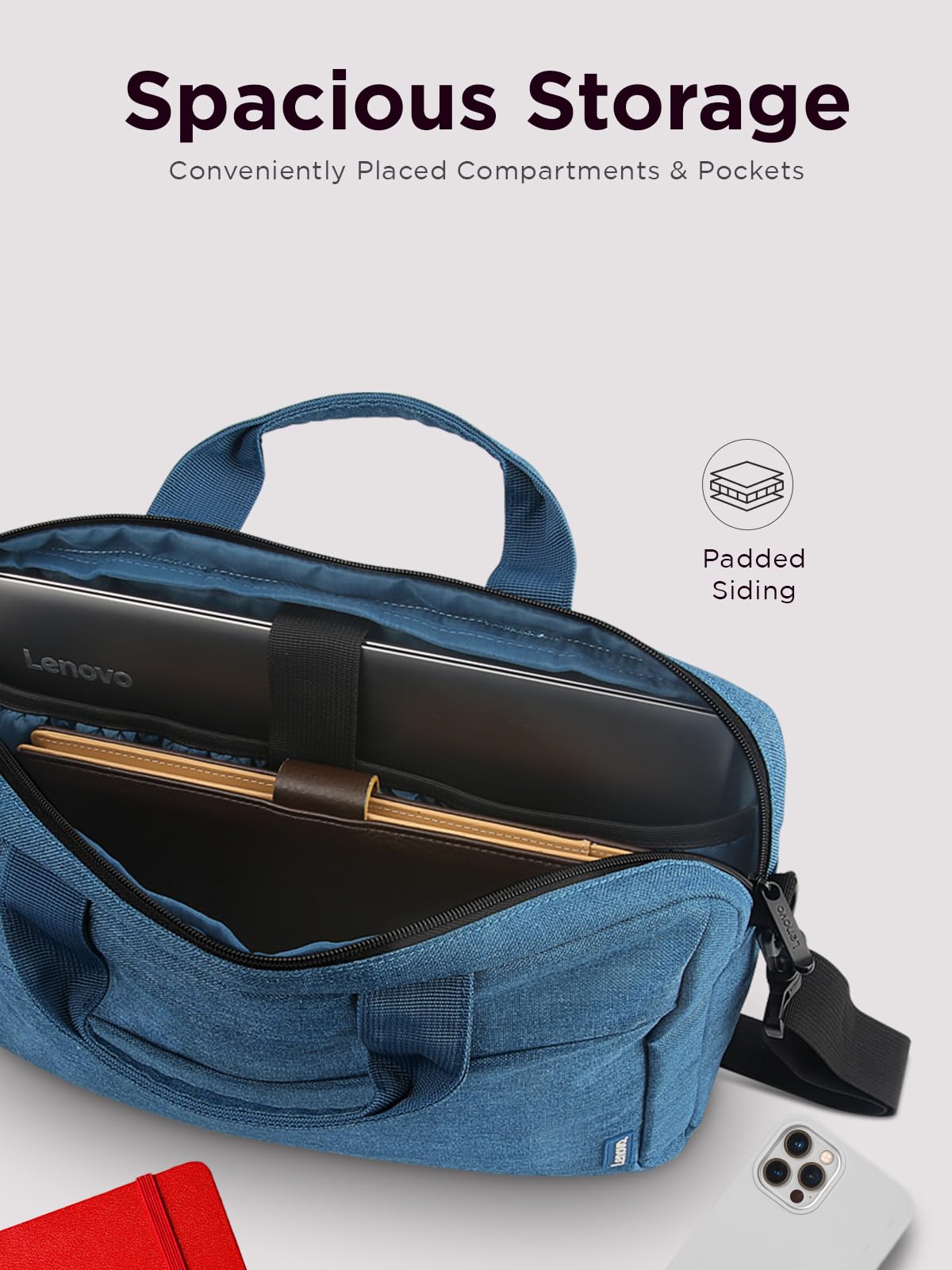 Foto 6 pulgar | Funda Portátil Lenovo T210 Para Portátil De 15,6 Pulgadas, Color Azul - Venta Internacional.