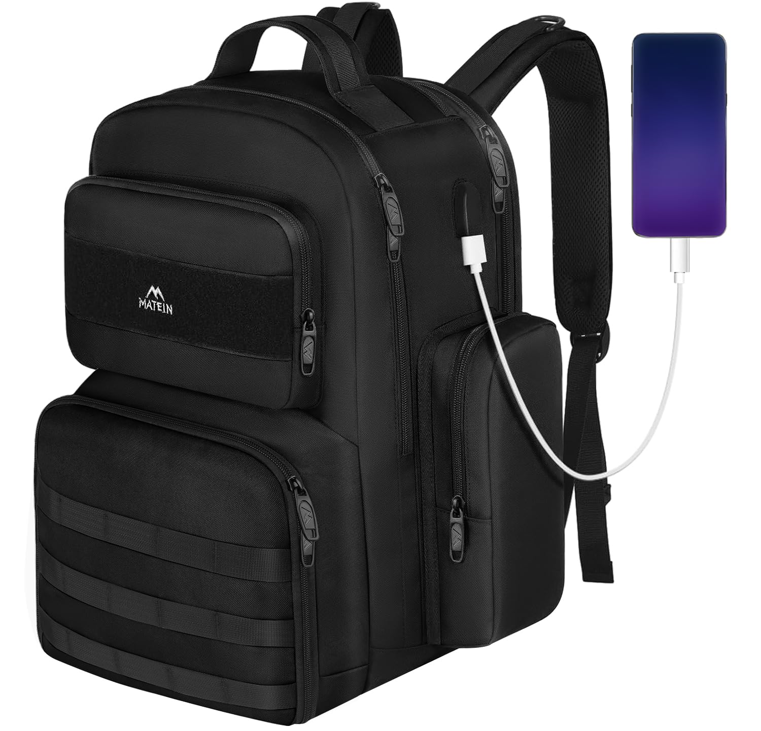 Foto 2 pulgar | Mochila Matein Para Hombre Y Trabajo Con Ordenador Portátil De 15,6 Pulgadas, Color Negro - Venta Internacional.