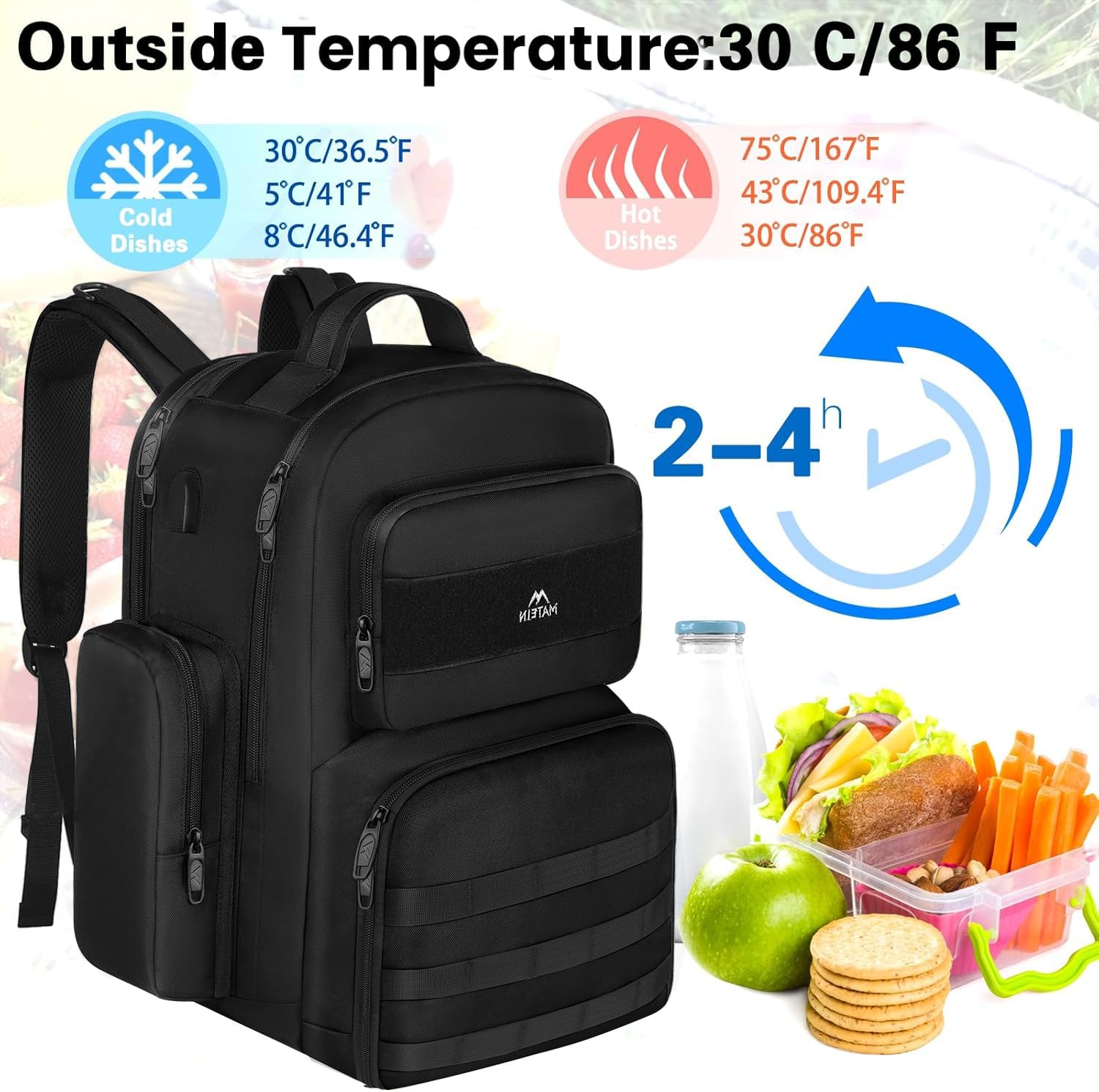 Foto 5 pulgar | Mochila Matein Para Hombre Y Trabajo Con Ordenador Portátil De 15,6 Pulgadas, Color Negro - Venta Internacional.