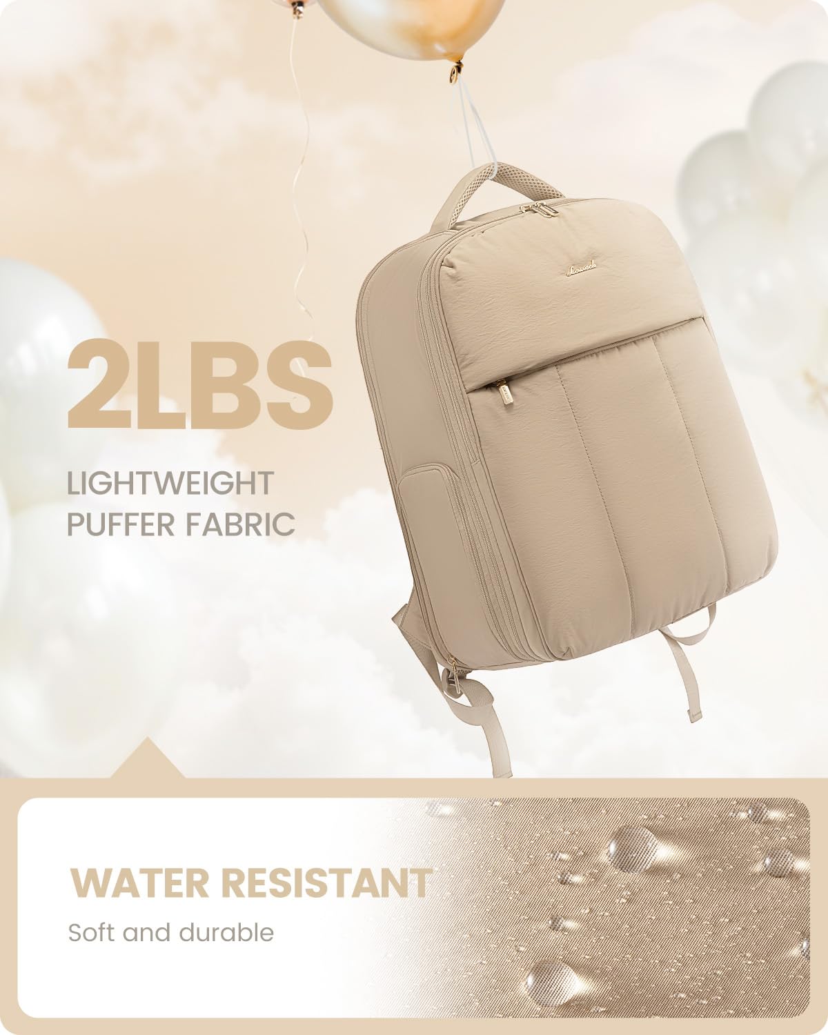 Foto 3 | Mochila De Viaje Lovevook Para Mujer Con Compartimento Para Zapatos 40l - Venta Internacional.