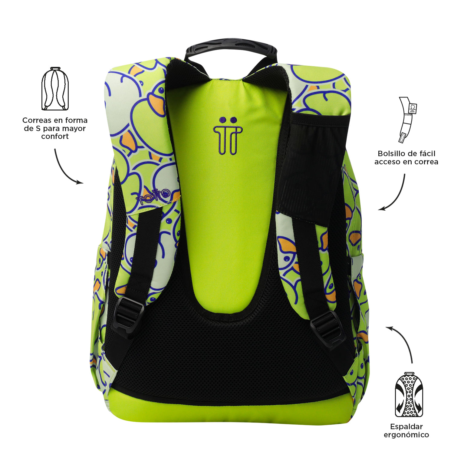 Foto 5 pulgar | Mochila para Laptop de 14 Pulgadas Totto Verde