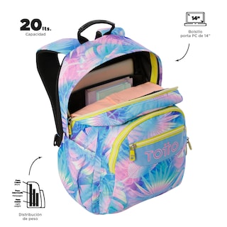 Foto 4 | Mochila para Laptop de 14 Pulgadas Totto Azul