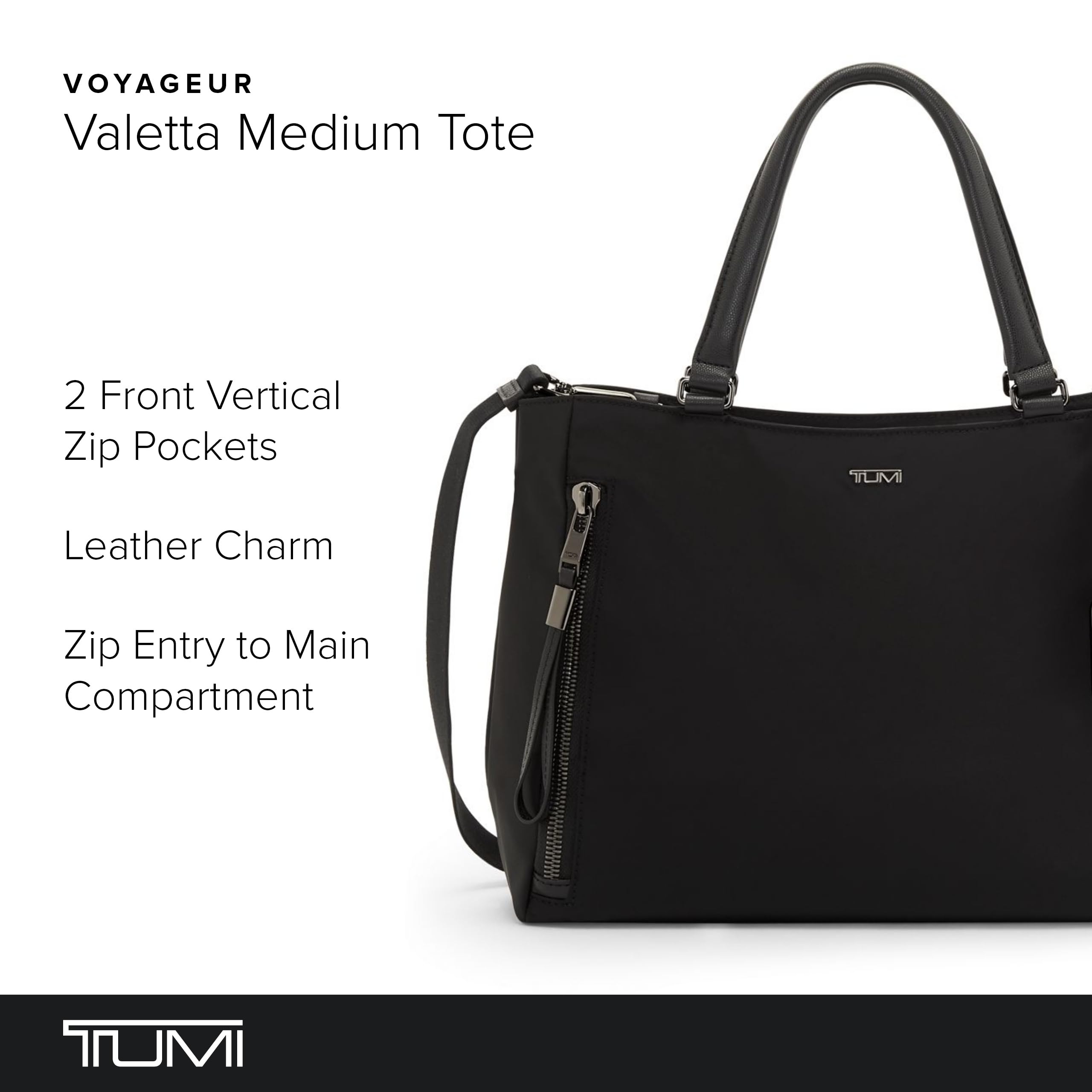 Foto 3 pulgar | Bolsa De Mano Tumi Voyageur Valetta Large De Nailon Negro Y Plomizo - Venta Internacional.