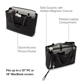Foto 3 | Bolsa De Mano Tumi Voyageur Valetta Large De Nailon Negro Y Plomizo - Venta Internacional.