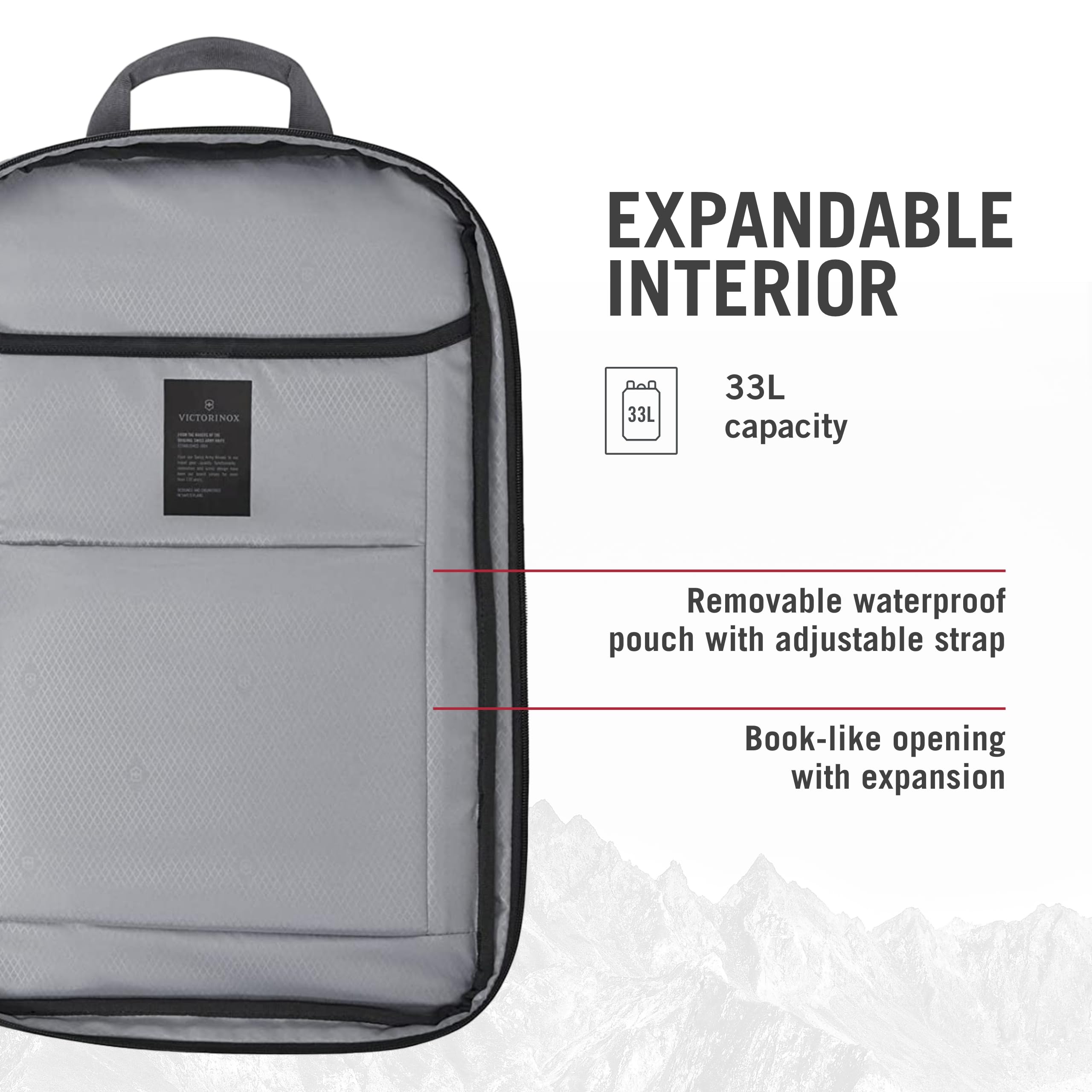 Foto 6 pulgar | Mochila Victorinox Touring 2.0 Traveler 33l Gris Claro - Venta Internacional.