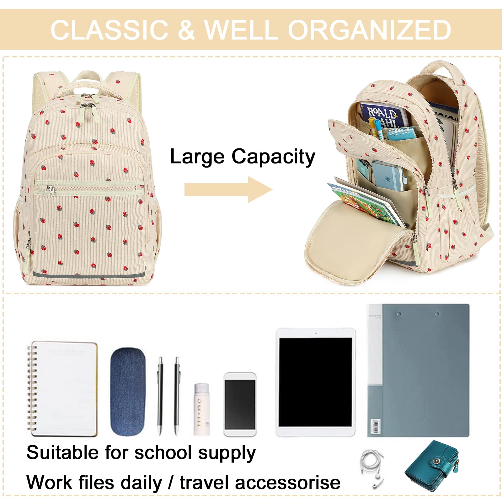 Foto 4 pulgar | Mochila Bluboon Para Mujer Con Puerto Usb Para Portátil De 15 6 Pulgadas - Venta Internacional.