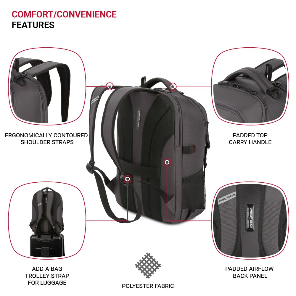 Foto 2 | Mochila Swissgear Civic Pro Para Portátil 16'' Gris - Venta Internacional.