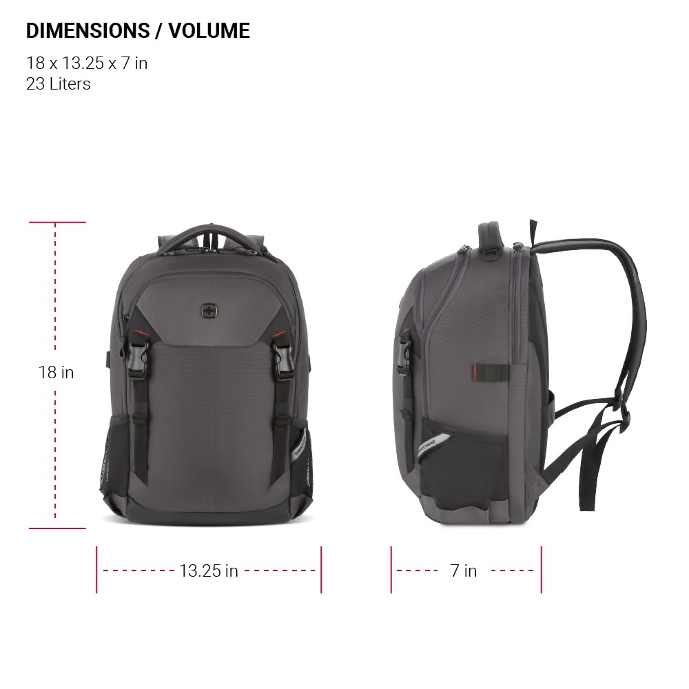 Foto 5 | Mochila Swissgear Civic Pro Para Portátil 16'' Gris - Venta Internacional.