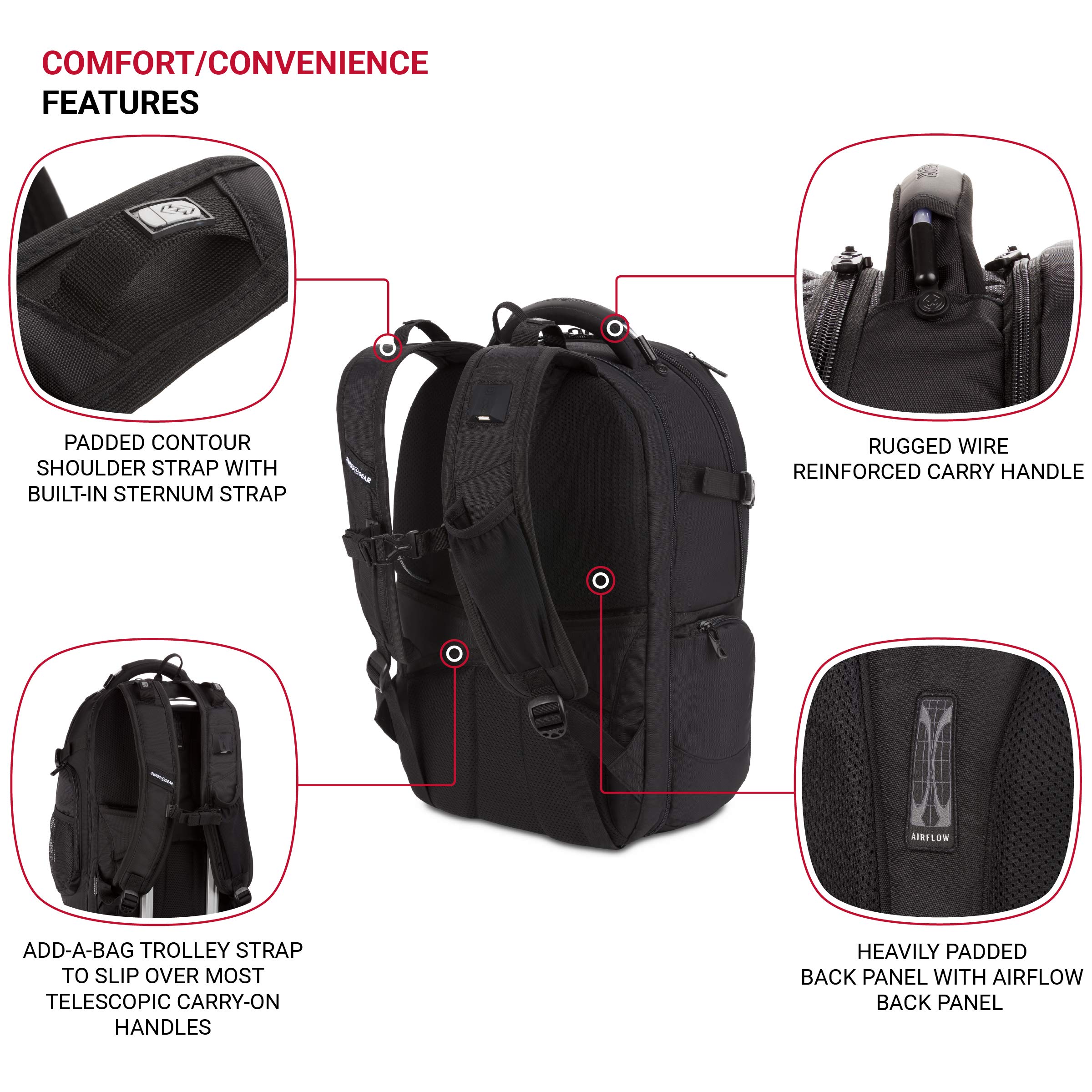 Foto 3 pulgar | Funda Para Portátil Swissgear Scansmart Black Stealth Para Portátil De 15 Pulgadas - Venta Internacional.