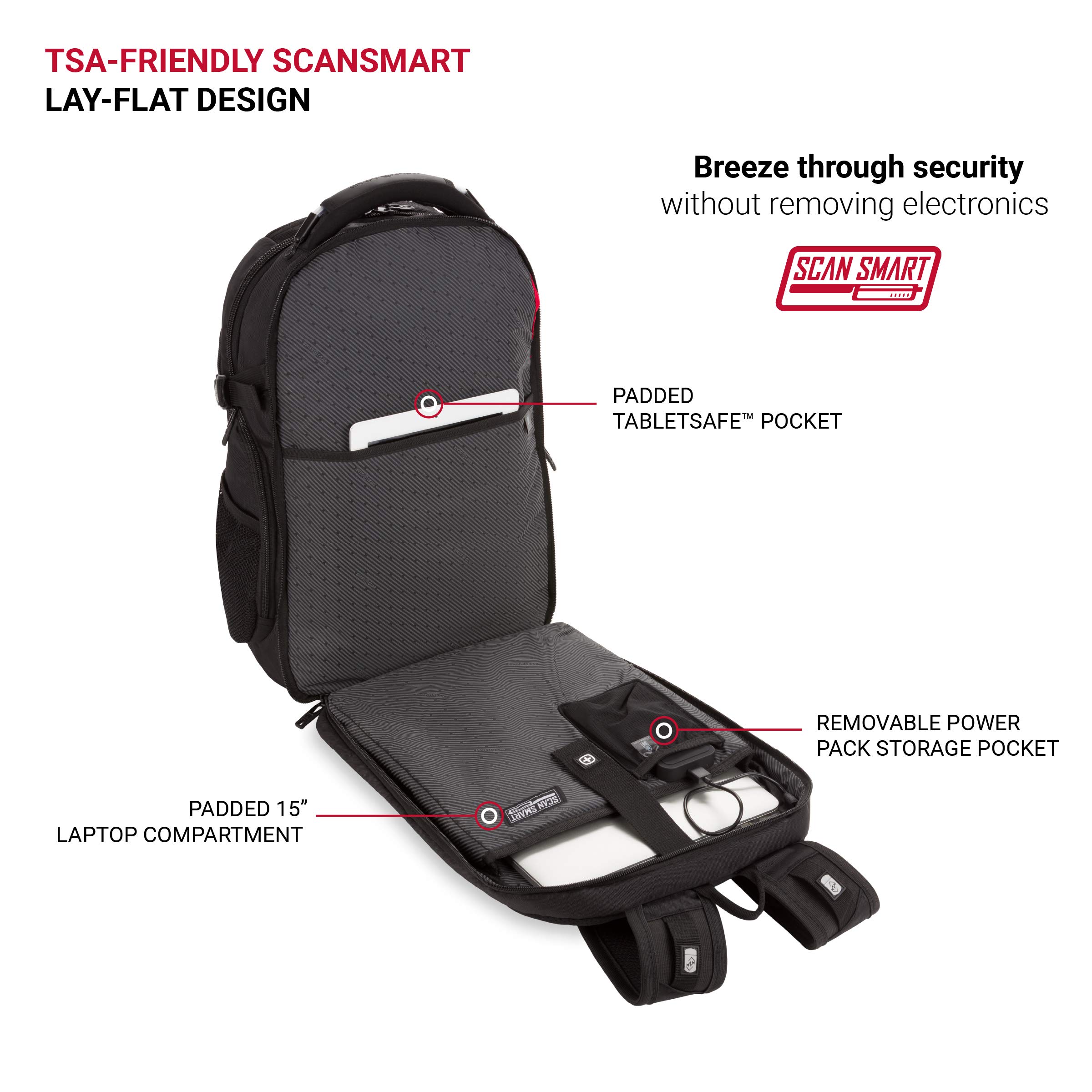 Foto 6 pulgar | Funda Para Portátil Swissgear Scansmart Black Stealth Para Portátil De 15 Pulgadas - Venta Internacional.