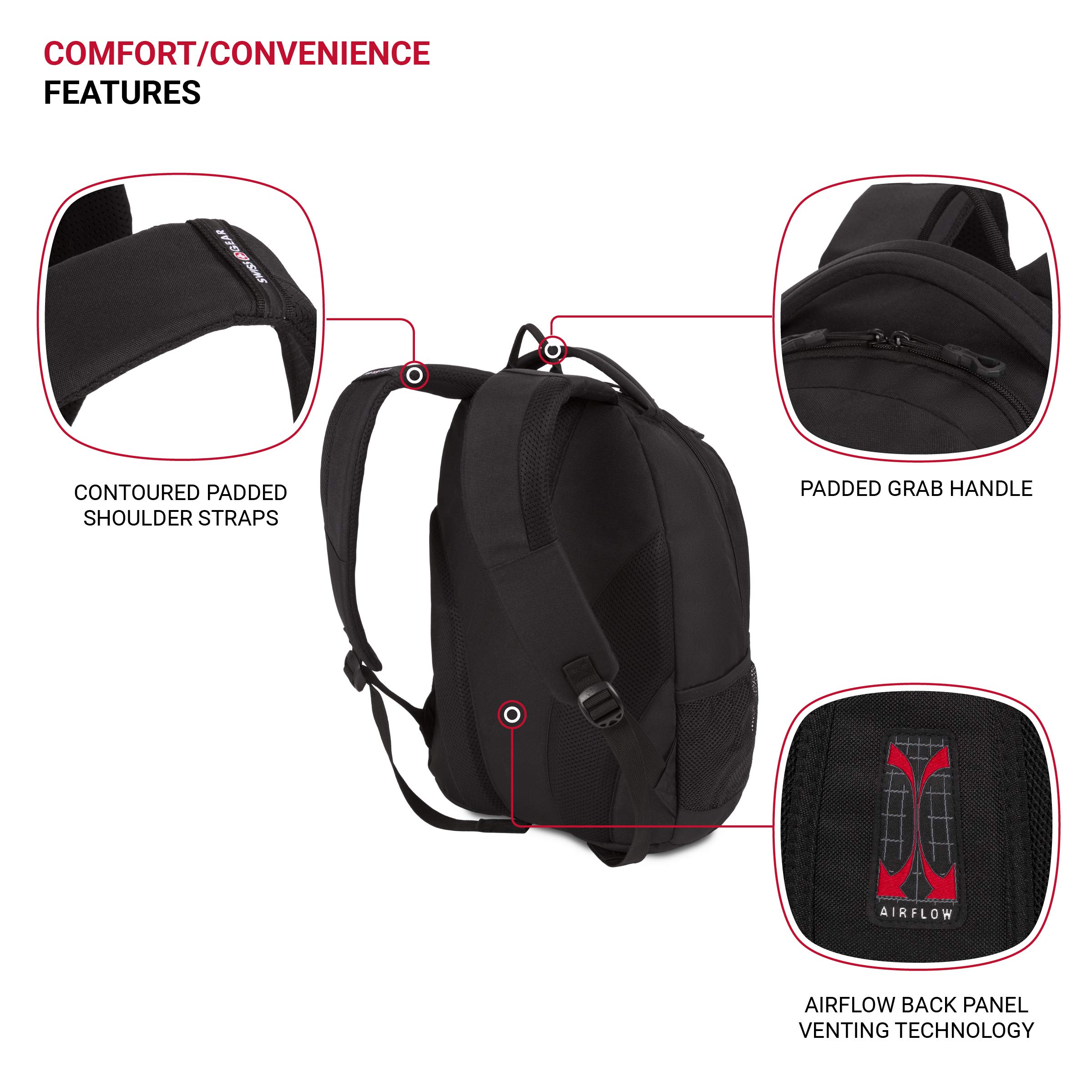 Foto 2 | Mochila Swissgear 1186 Bungee Black Para Portátil De 13 Pulgadas - Venta Internacional.