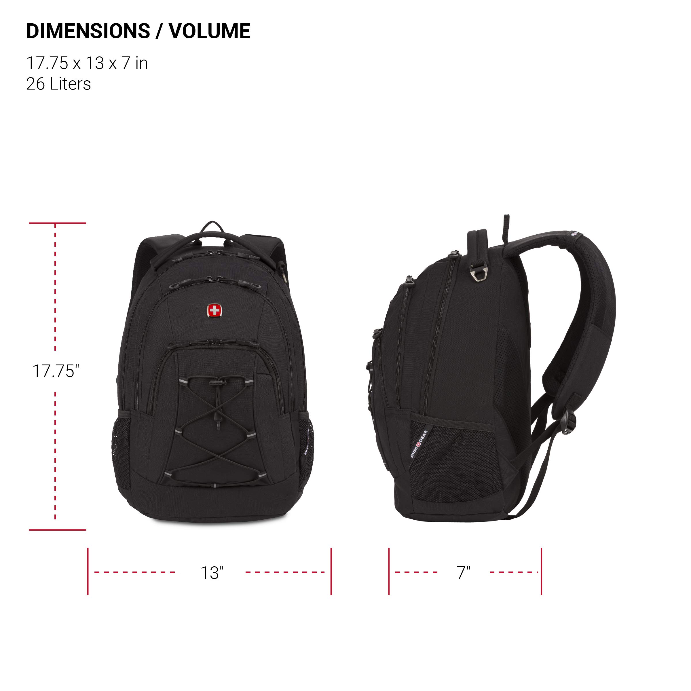 Foto 5 | Mochila Swissgear 1186 Bungee Black Para Portátil De 13 Pulgadas - Venta Internacional.