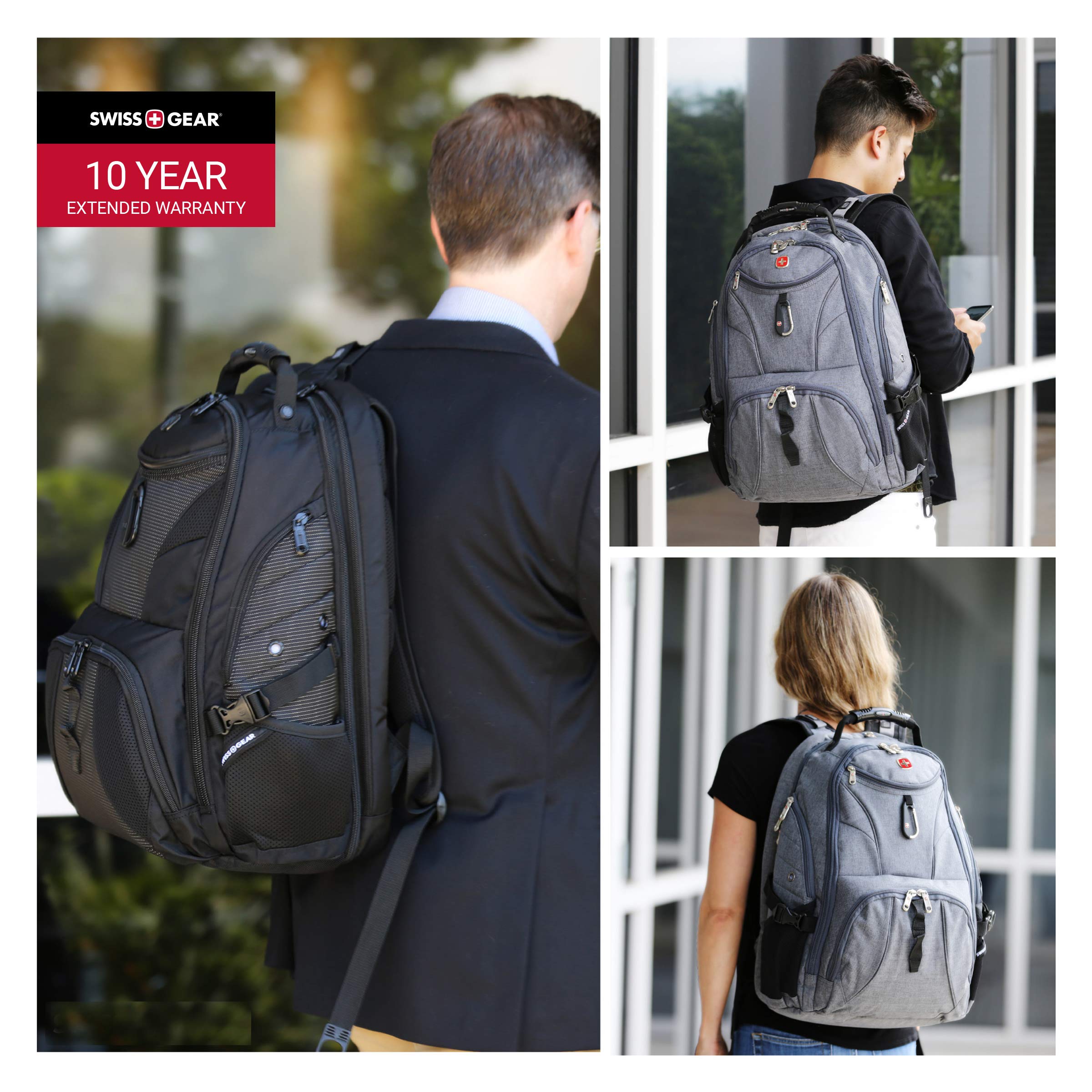 Foto 8 pulgar | Mochila Para Portátil Swissgear 1900 Scansmart Tsa 17 Heather Grey - Venta Internacional.