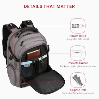 Foto 3 | Bolsa Para Portátil Swissgear Scansmart Grey Ballistic Notebook De 15 Pulgadas - Venta Internacional.
