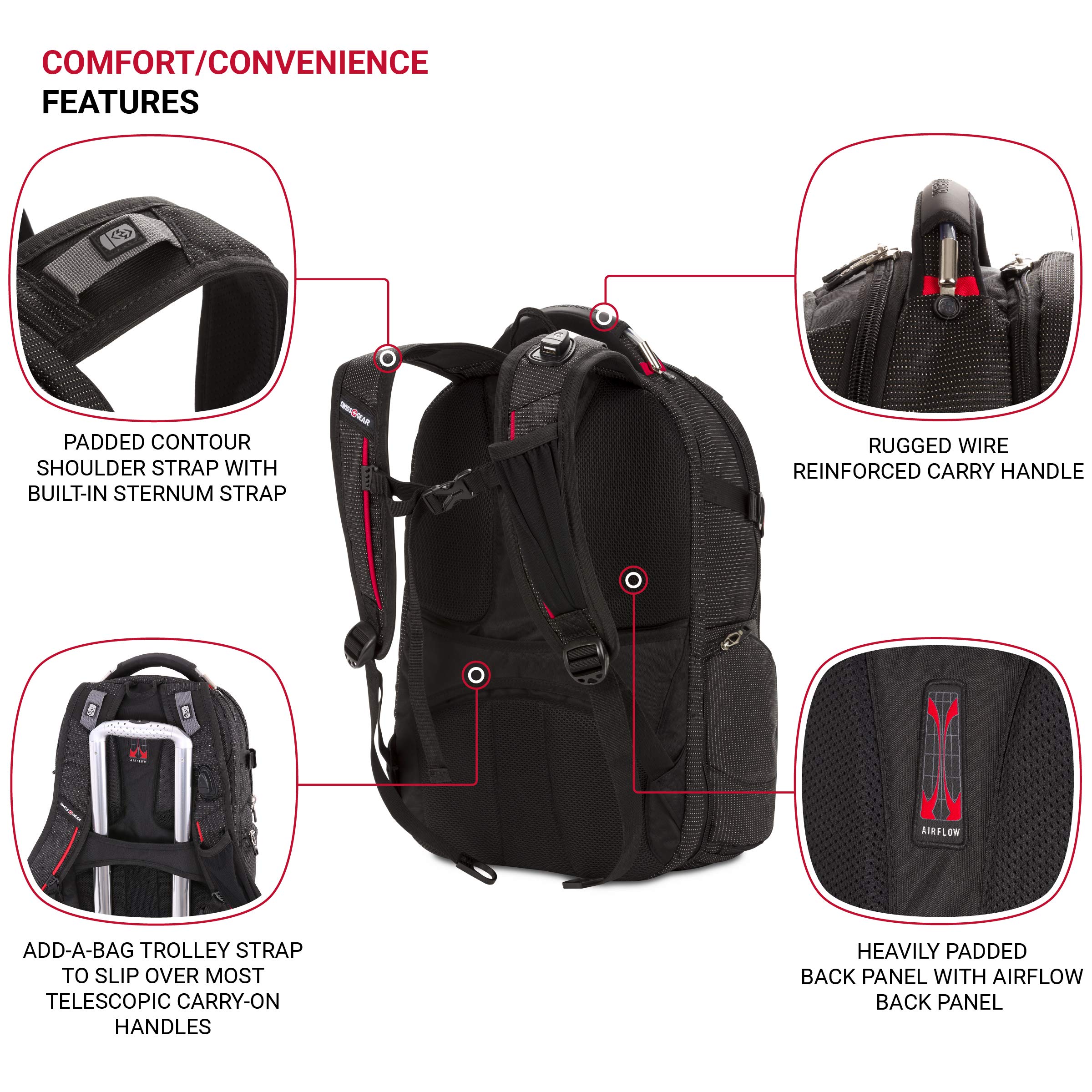 Foto 2 | Mochila Swissgear Travel Tech Elite Black Dot 31.4l 16'' - Venta Internacional.