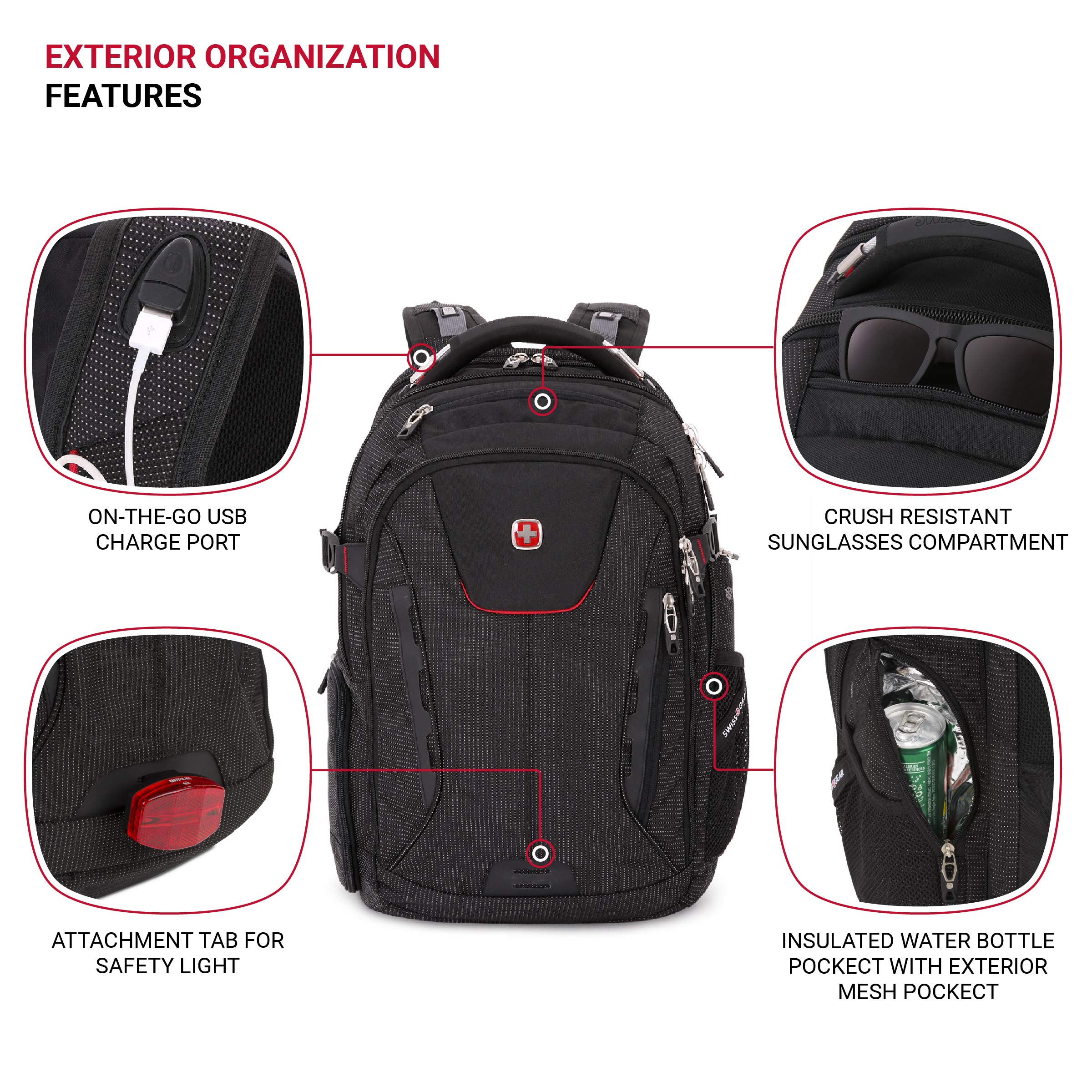 Foto 3 | Mochila Swissgear Travel Tech Elite Black Dot 31.4l 16'' - Venta Internacional.