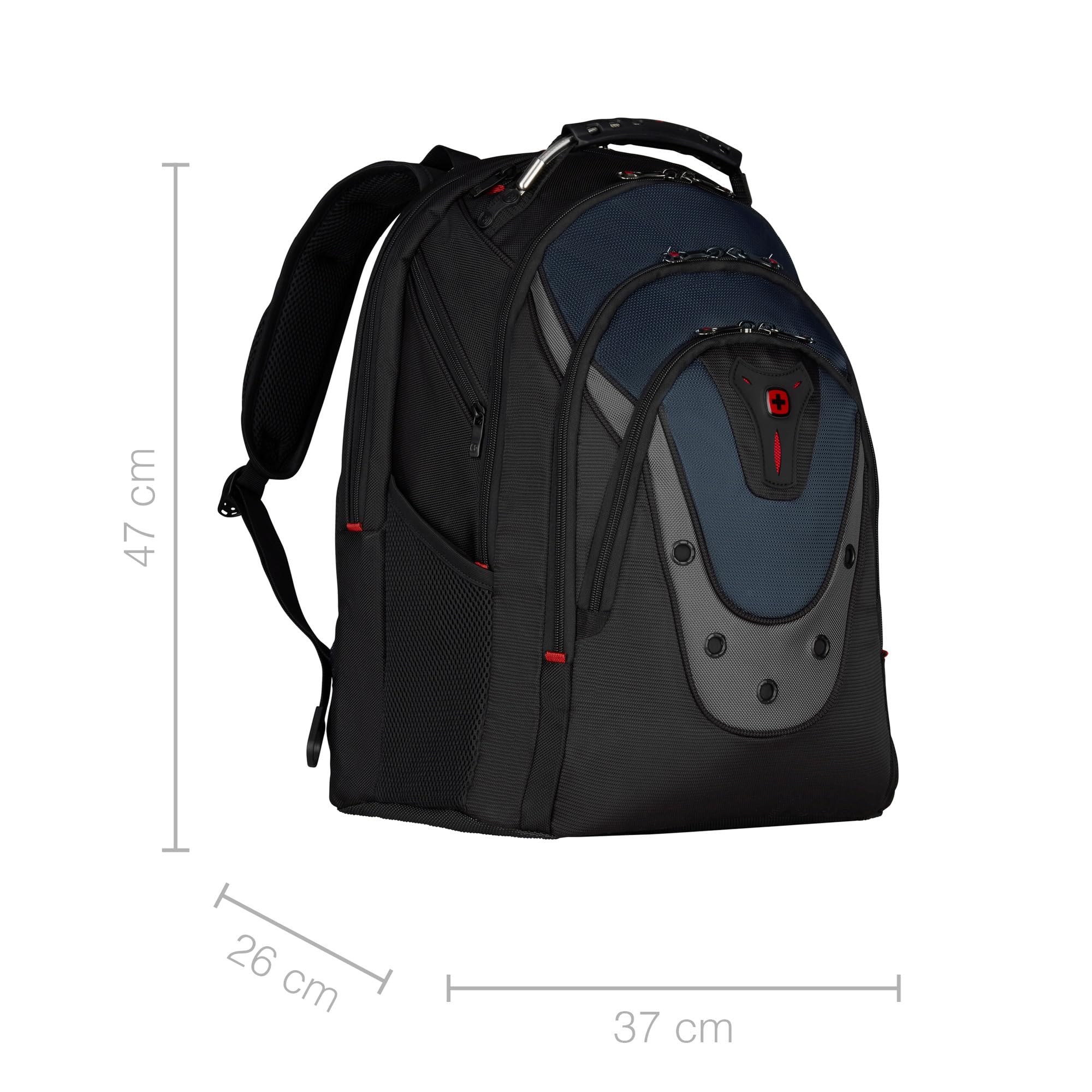 Foto 7 pulgar | Mochila Para Portátil Swissgear Wenger Ibex 17'' Negro/gris/azul - Venta Internacional.