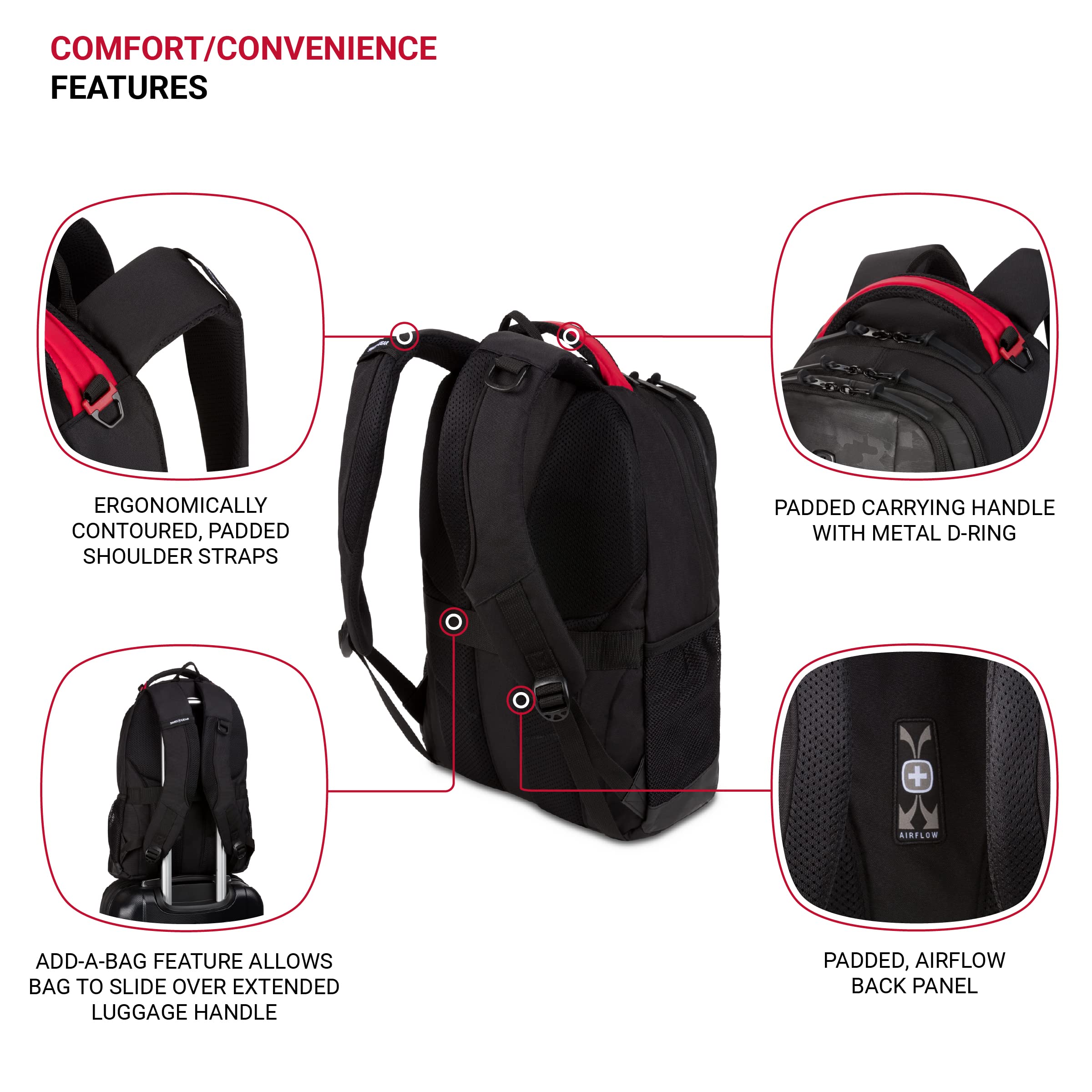 Foto 5 pulgar | Mochila Para Portátil Swissgear Cecil 5505 Camo Noir 16'' - Venta Internacional.