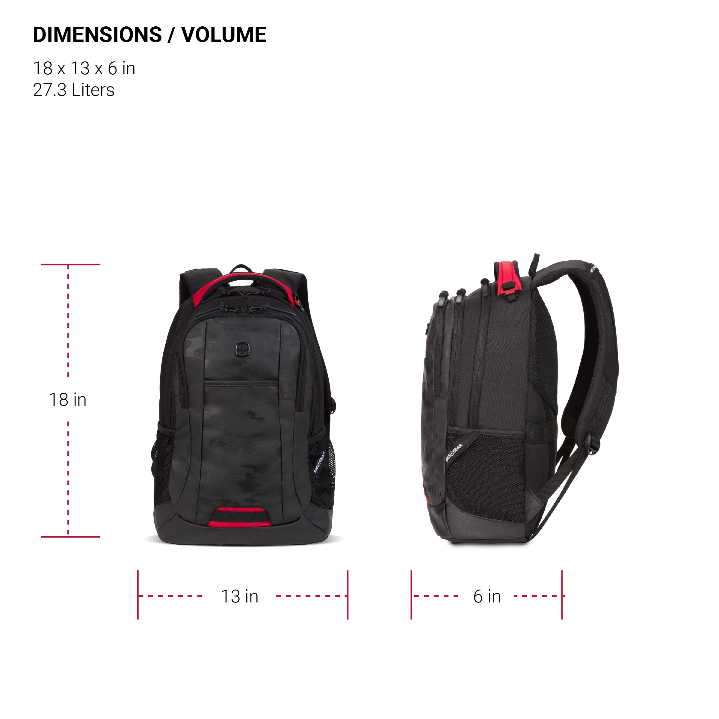 Foto 5 | Mochila Para Portátil Swissgear Cecil 5505 Camo Noir 16'' - Venta Internacional.