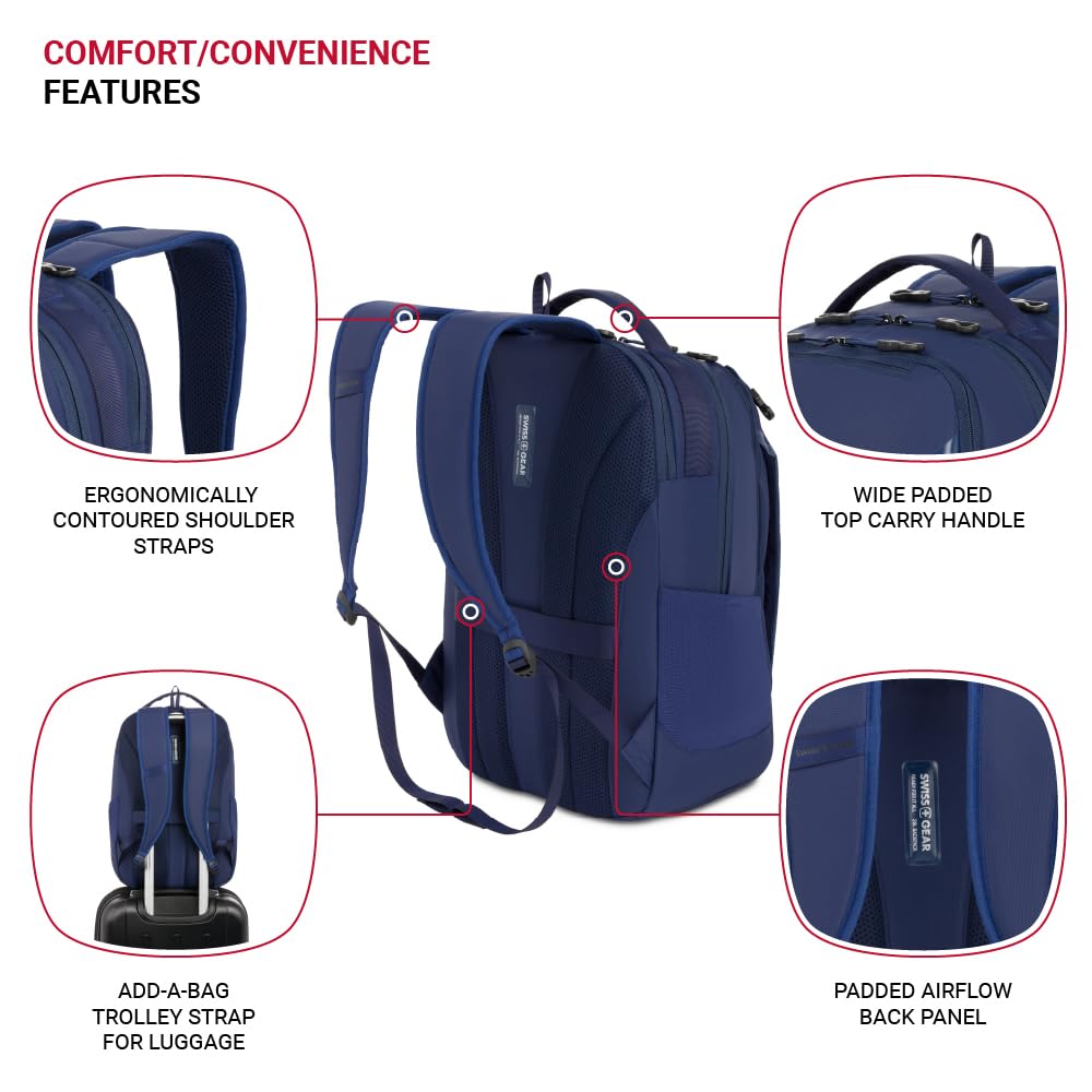 Foto 3 pulgar | Mochila Swissgear Shield Para Portátil De 16 Pulgadas  Color Azul Marino - Venta Internacional.