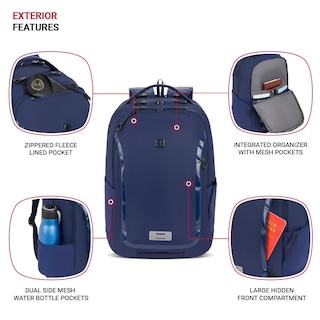 Foto 3 | Mochila Swissgear Shield Para Portátil De 16 Pulgadas Color Azul Marino - Venta Internacional.