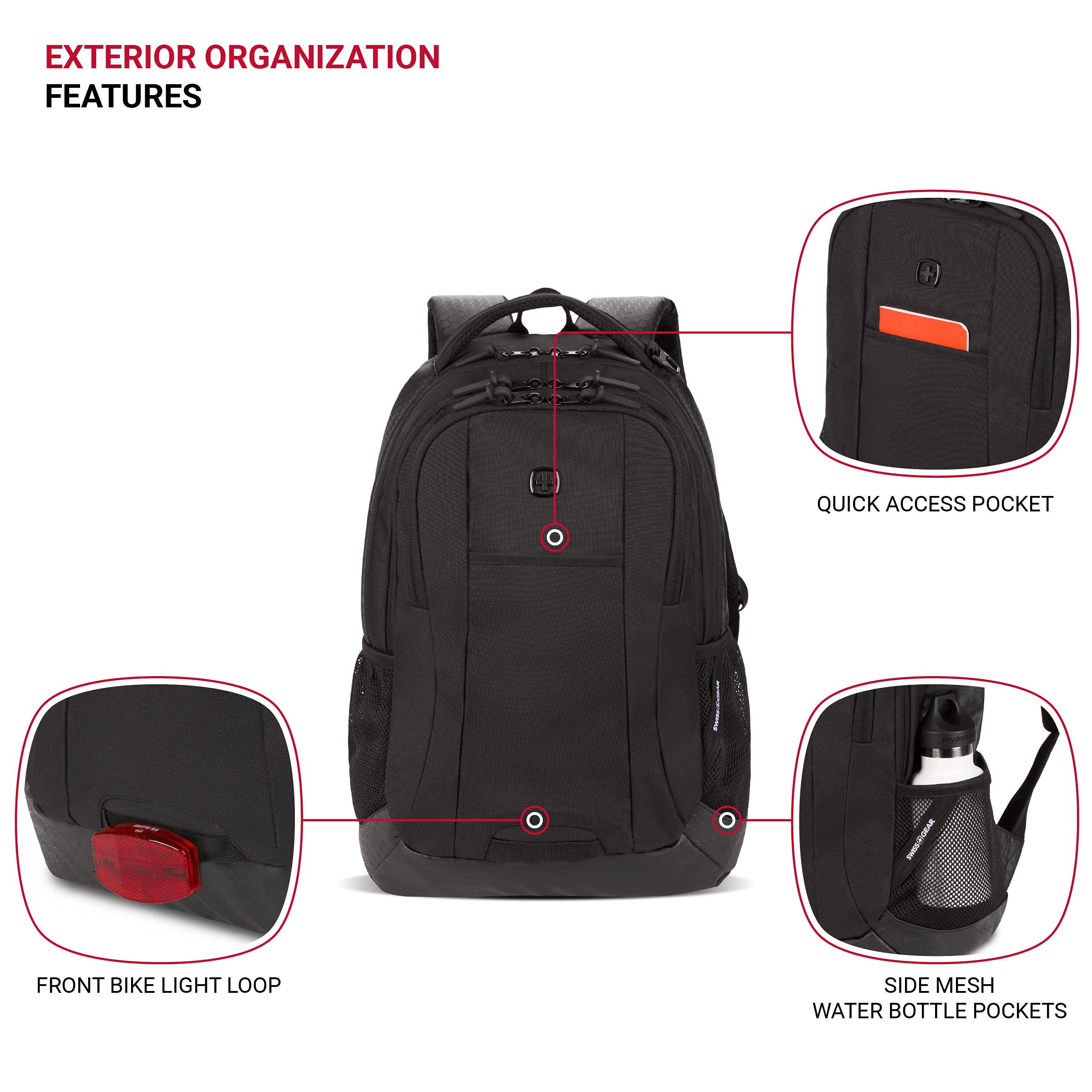 Foto 3 | Mochila Para Portátil Swissgear Cecil 5505 Black Hex 16 - Venta Internacional.