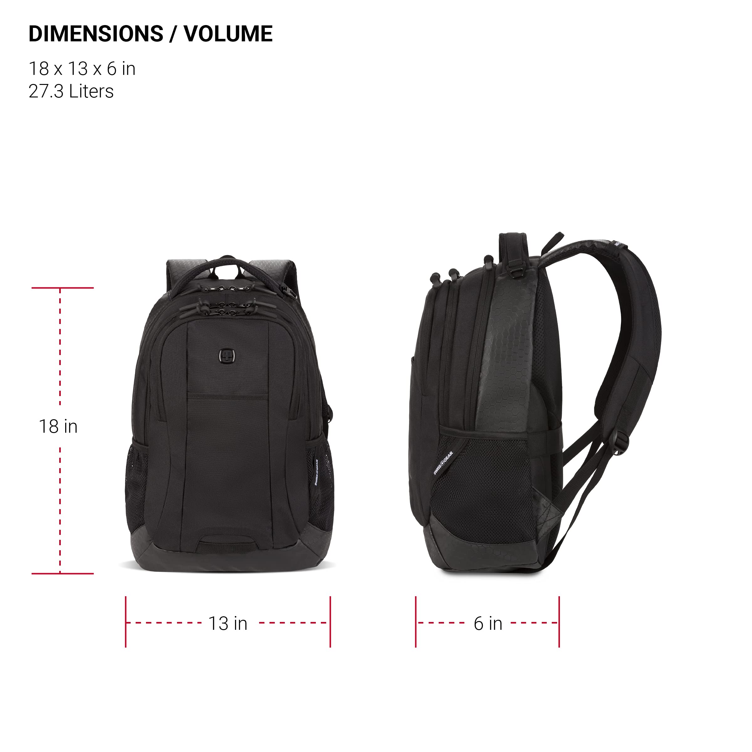 Foto 5 | Mochila Para Portátil Swissgear Cecil 5505 Black Hex 16 - Venta Internacional.