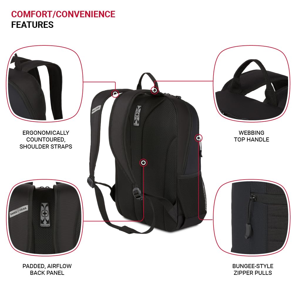 Foto 4 pulgar | Mochila Swissgear Intro Para Portátil De 15 Pulgadas Negra - Venta Internacional.