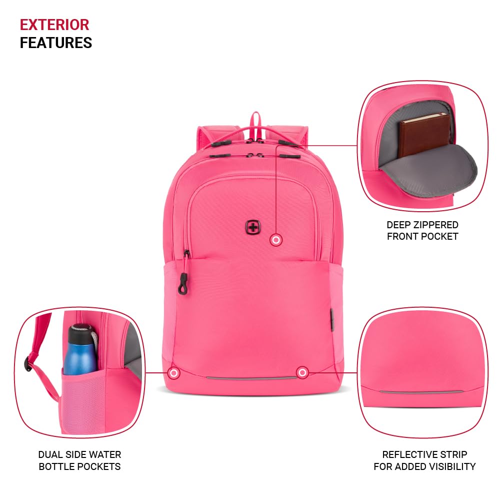 Foto 4 pulgar | Mochila Swissgear Orientation Pink Para Portátil De 16 Pulgadas - Venta Internacional.