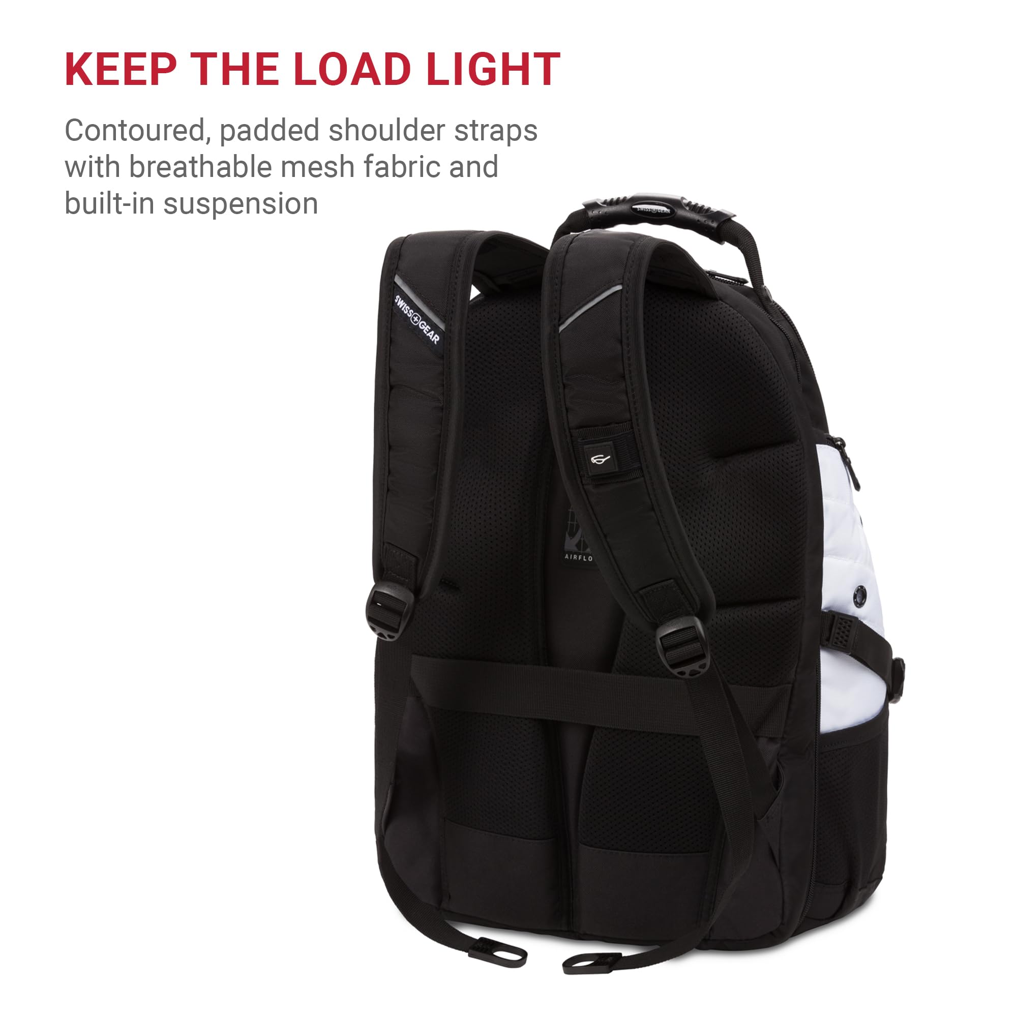 Foto 5 | Mochila Para Portátil Swissgear 1900 Scansmart Tsa 17 Pulgadas Blanco/negro - Venta Internacional.
