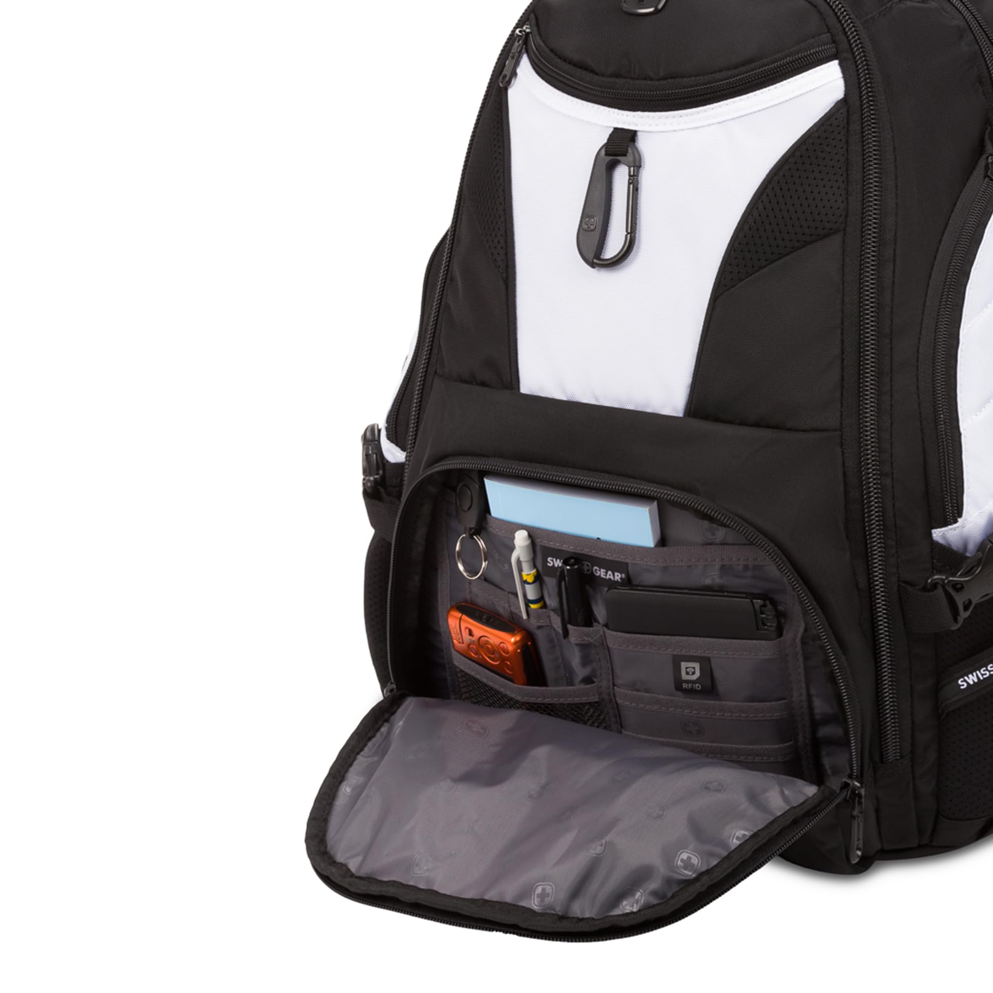 Foto 7 pulgar | Mochila Para Portátil Swissgear 1900 Scansmart Tsa 17 Pulgadas Blanco/negro - Venta Internacional.