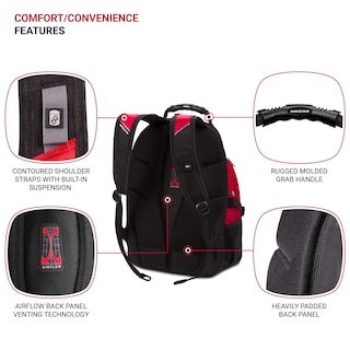 Foto 2 | Mochila Para Portátil Swissgear 1900 Scansmart Tsa 17 Pulgadas Negro/roja - Venta Internacional.