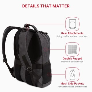 Foto 3 | Mochila Para Portátil Swissgear Cecil 5505 De 18 Pulgadas Color Carbón - Venta Internacional.