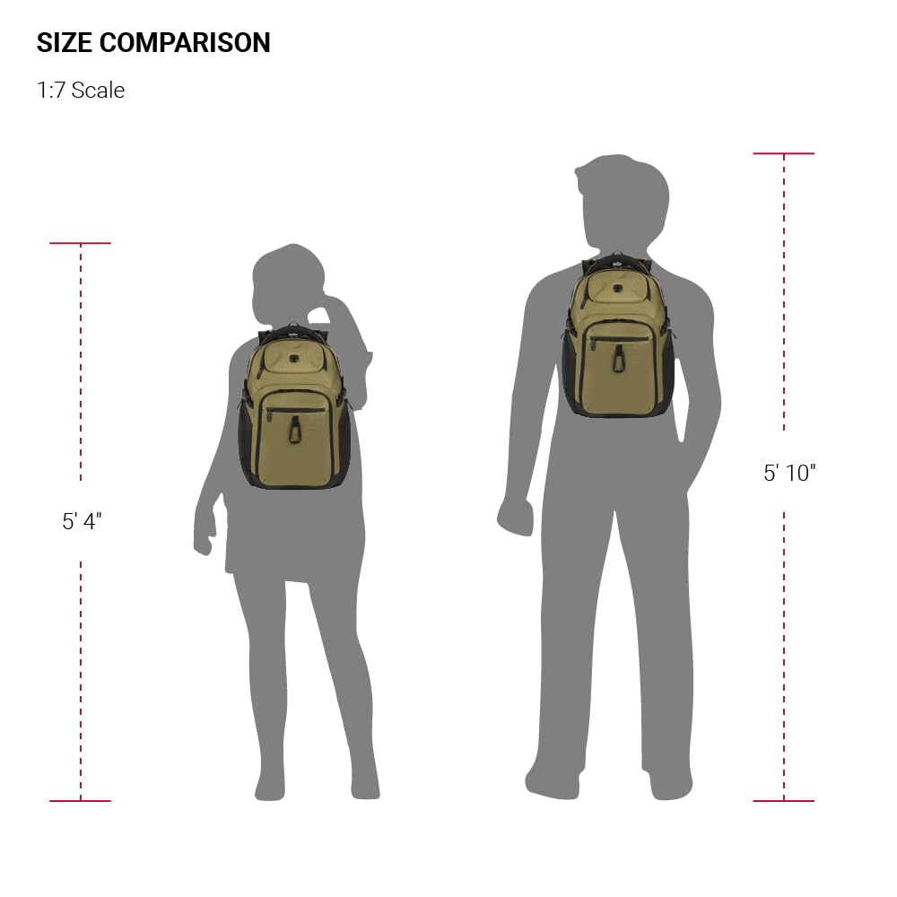 Foto 7 pulgar | Mochila Swissgear Endure Olive Para Portátil De 17 Pulgadas - Venta Internacional.
