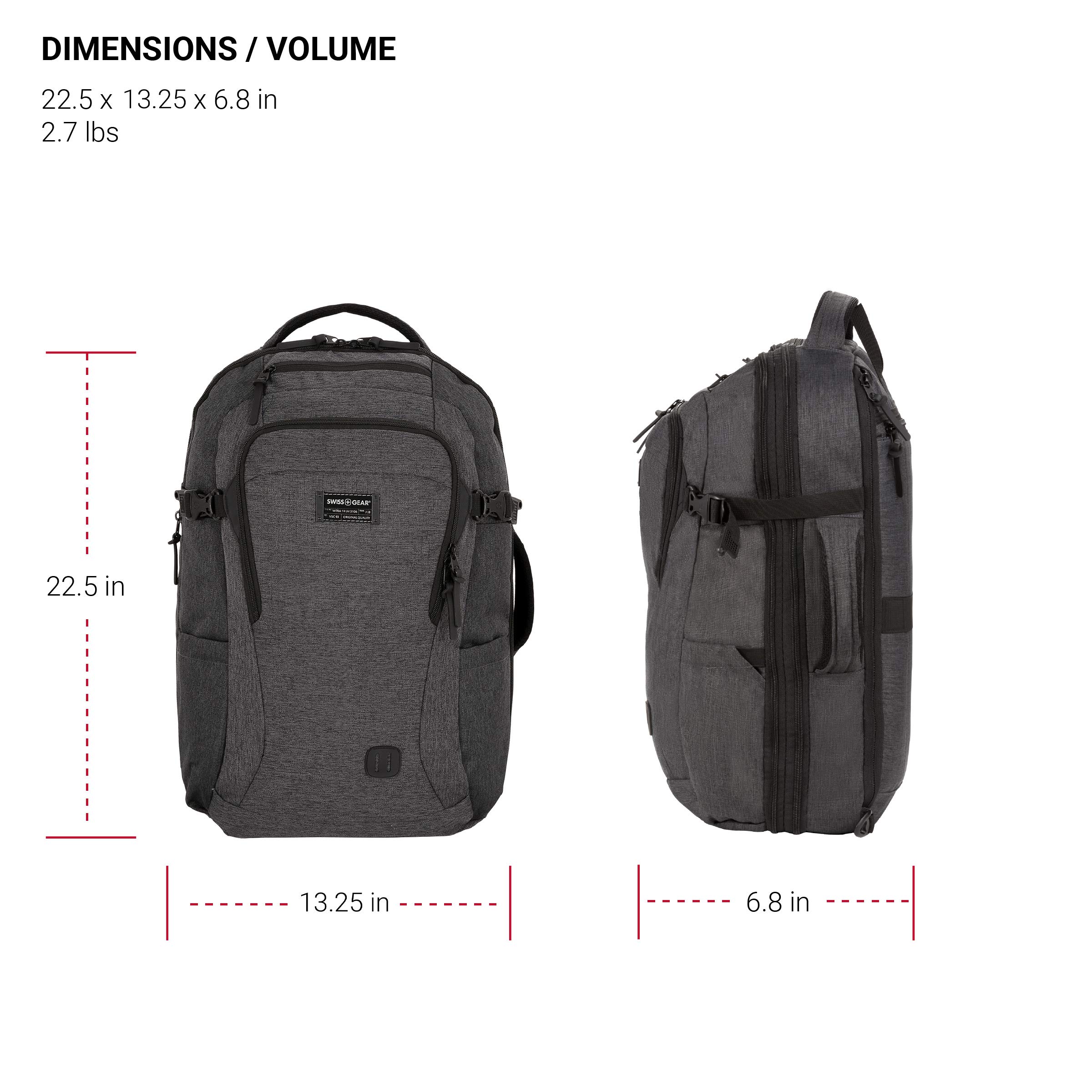 Foto 6 pulgar | Mochila Swissgear Hybrid Travel Laptop 22l Heather Grey - Venta Internacional.