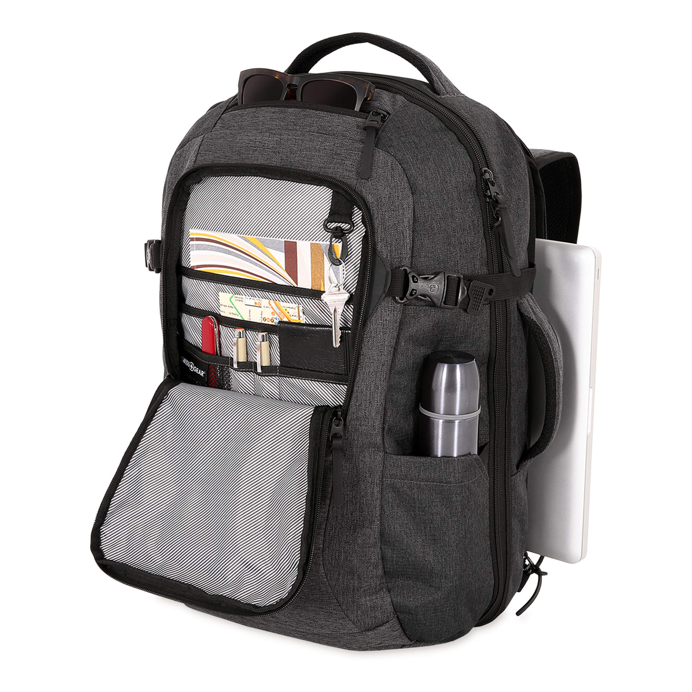 Foto 7 pulgar | Mochila Swissgear Hybrid Travel Laptop 22l Heather Grey - Venta Internacional.