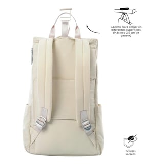 Foto 3 | Totto Mochila Grande Porta Laptop 17 Con Bolsillo Secreto | Escuela - Oficina - Viaje | 17.76 L Amba