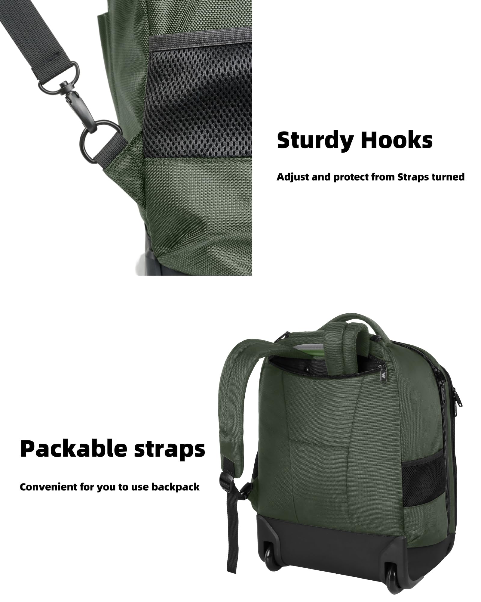 Foto 2 | Mochila Rodante Matein Para Portátil De Viaje De 17 Pulgadas Resistente Al Agua - Venta Internacional.