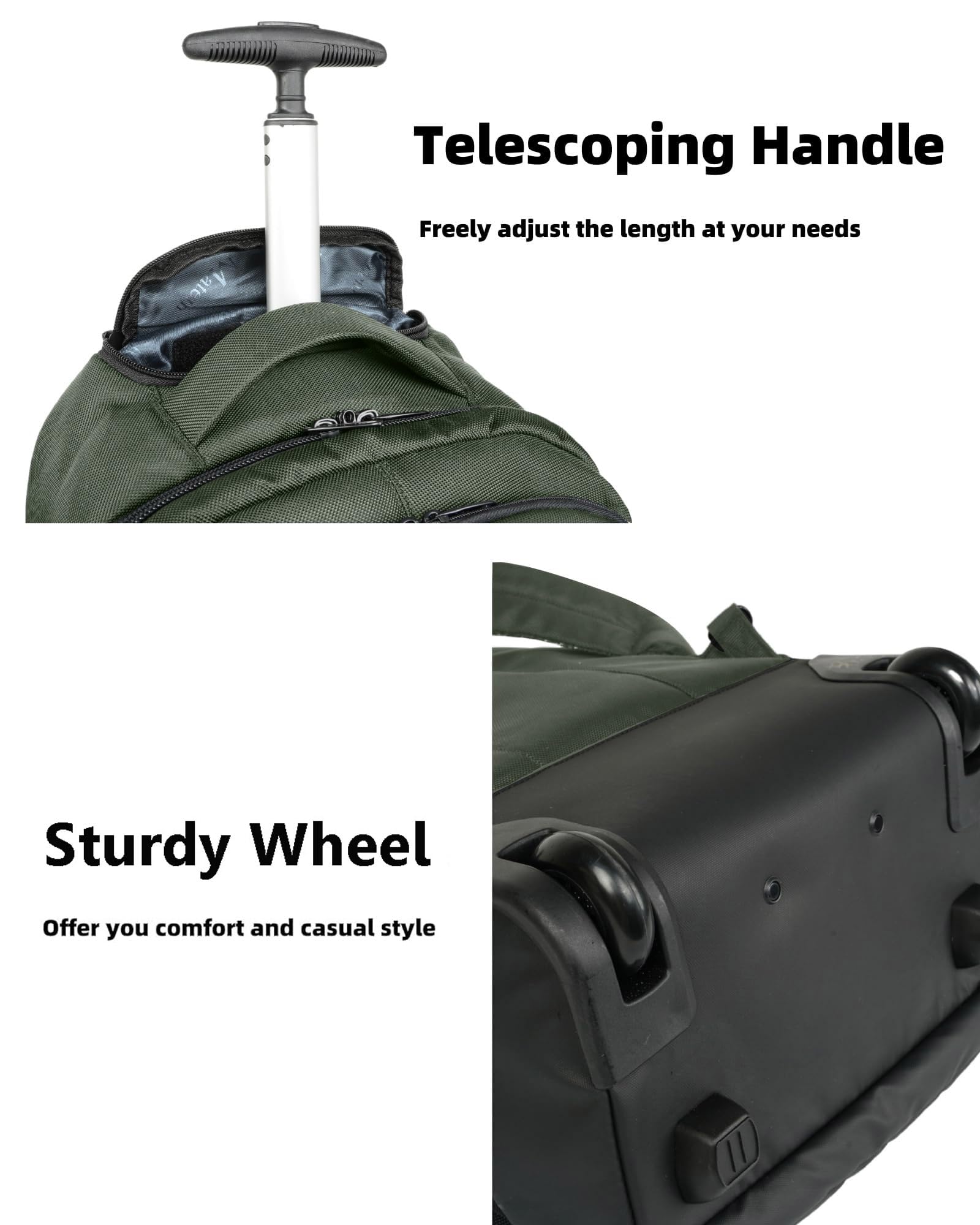 Foto 3 | Mochila Rodante Matein Para Portátil De Viaje De 17 Pulgadas Resistente Al Agua - Venta Internacional.