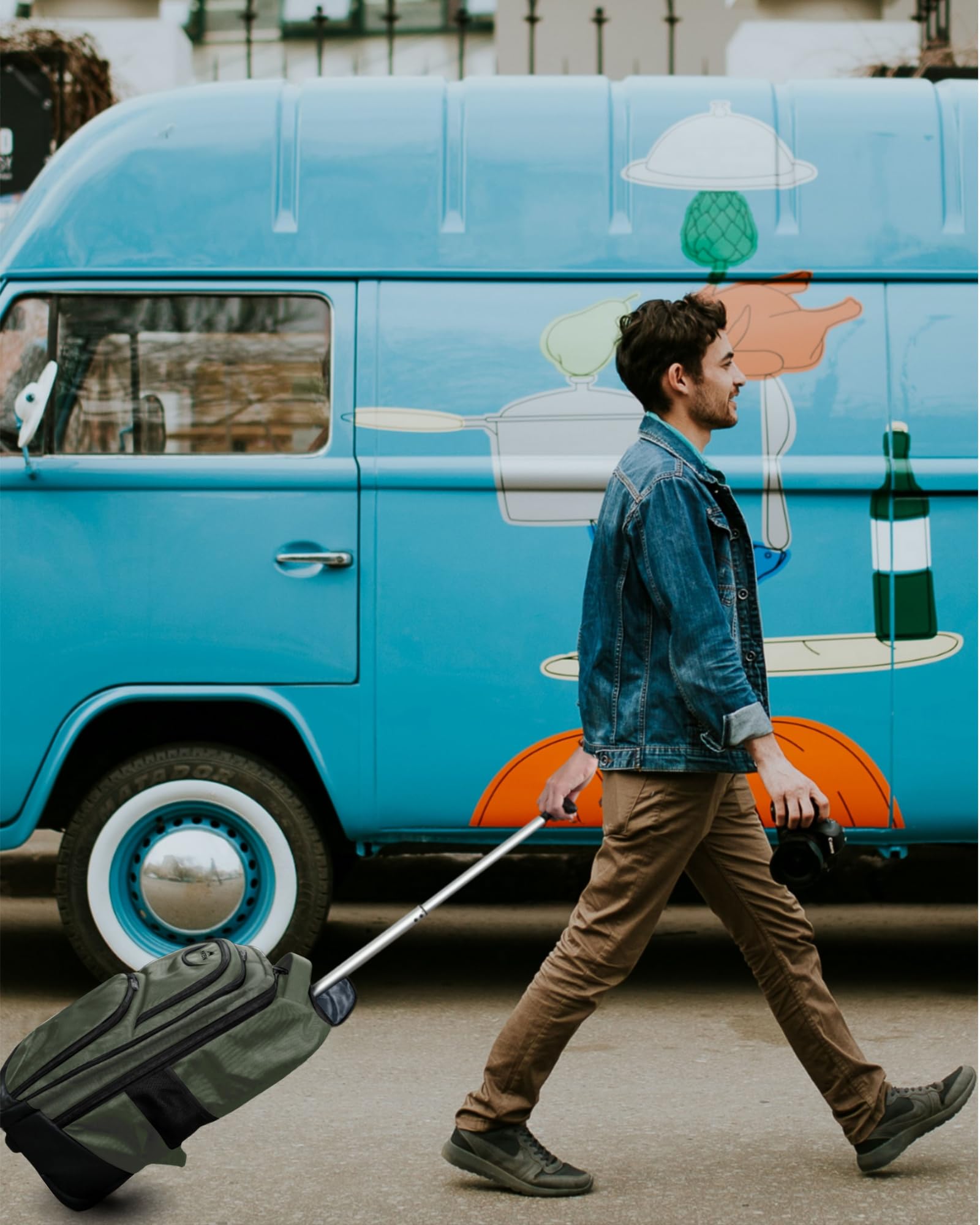 Foto 7 | Mochila Rodante Matein Para Portátil De Viaje De 17 Pulgadas Resistente Al Agua - Venta Internacional.