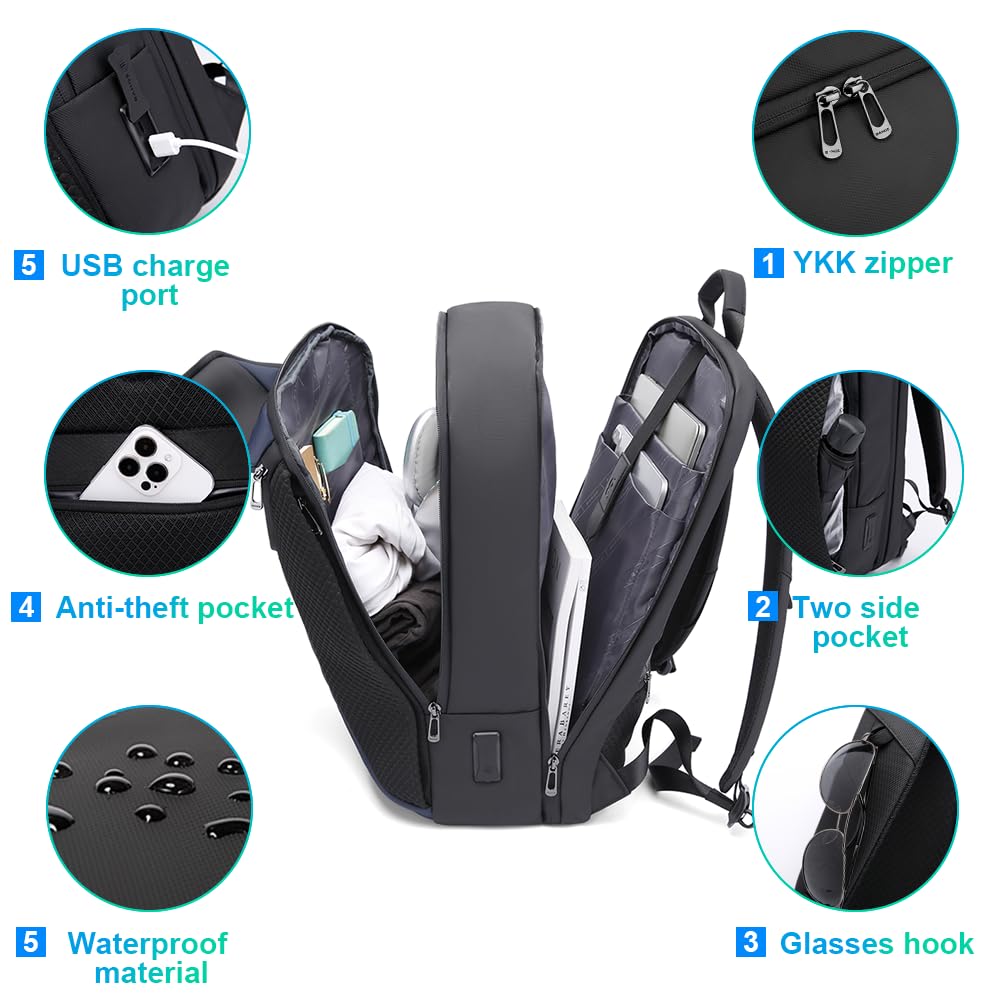 Foto 4 pulgar | Mochila Para Portátil Bange Smart Business A Prueba De Agua De 15 6 A 17 3 Pulgadas - Venta Internacional.