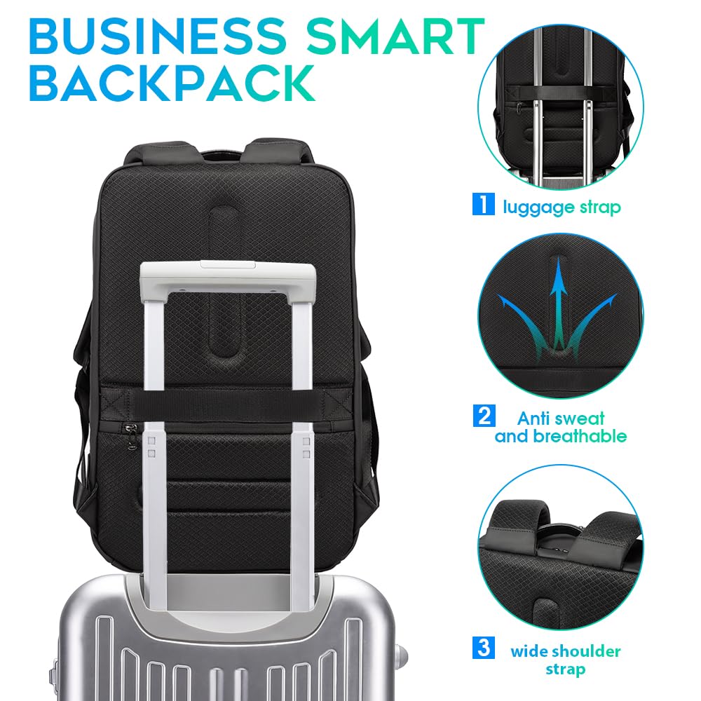 Foto 7 pulgar | Mochila Para Portátil Bange Smart Business A Prueba De Agua De 15 6 A 17 3 Pulgadas - Venta Internacional.