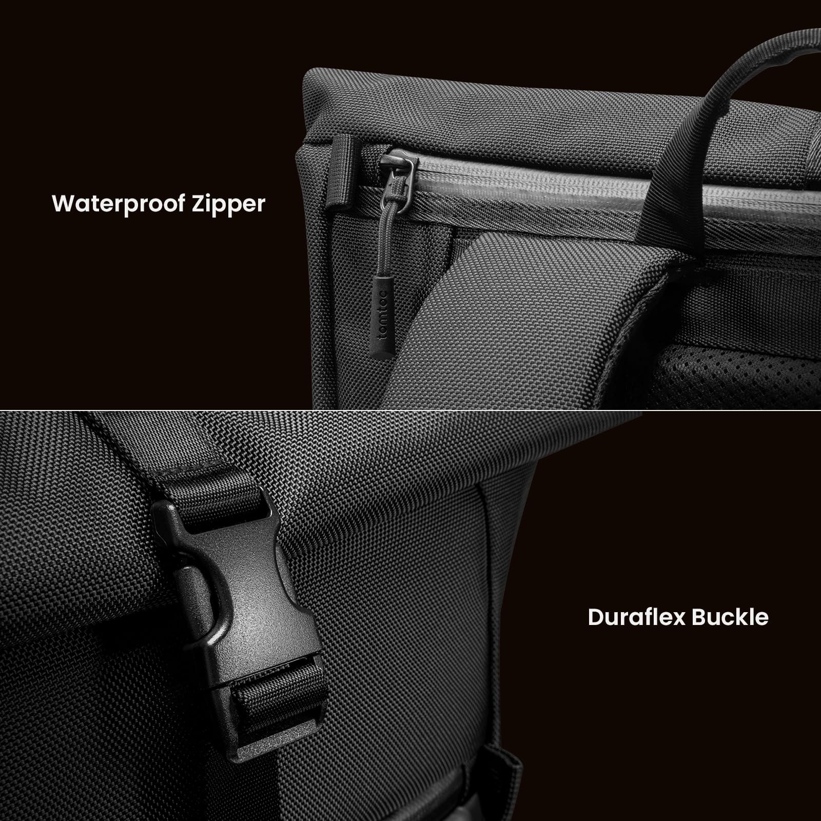 Foto 8 pulgar | Mochila Tomtoc Rolltop Para Portátil 13-17 3 Pulgadas  Resistente Al Agua  Negra - Venta Internacional.