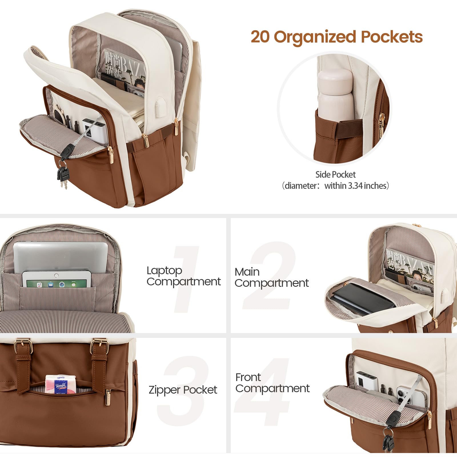 Foto 2 | Mochila Lovevook Travel Laptop 15.6'' Vintage Para Mujer - Venta Internacional.