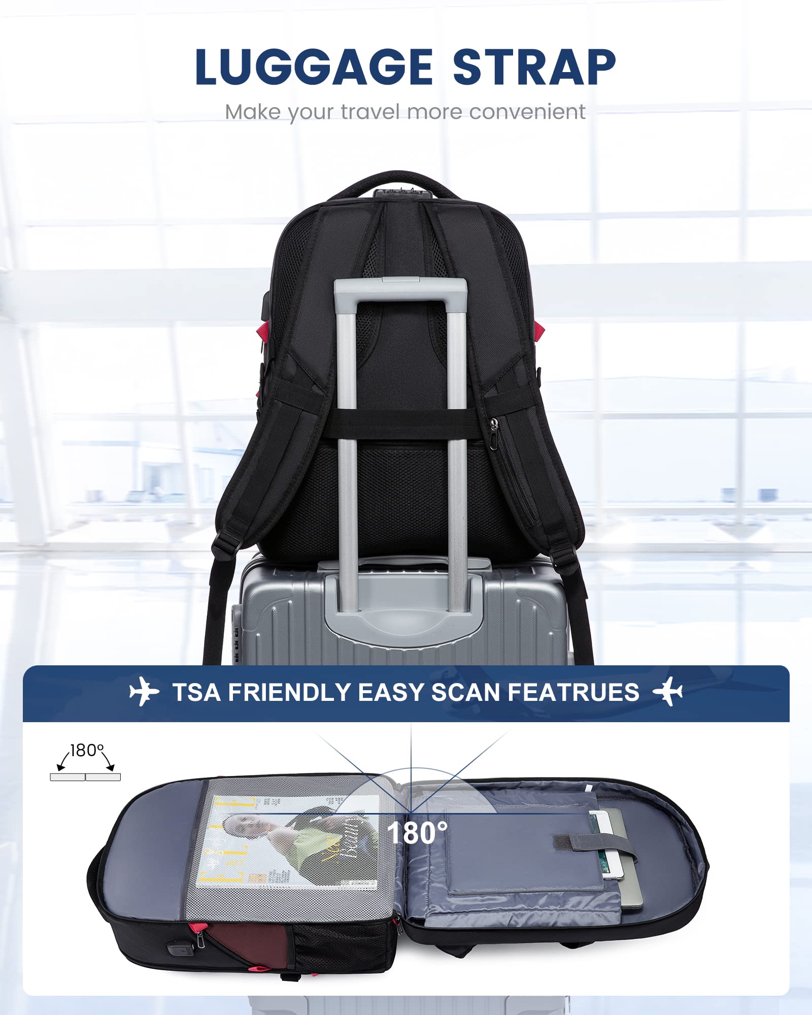 Foto 5 pulgar | Mochila De Viaje Lovevook Para Hombre De 17 Pulgadas De Gran Capacidad - Venta Internacional.