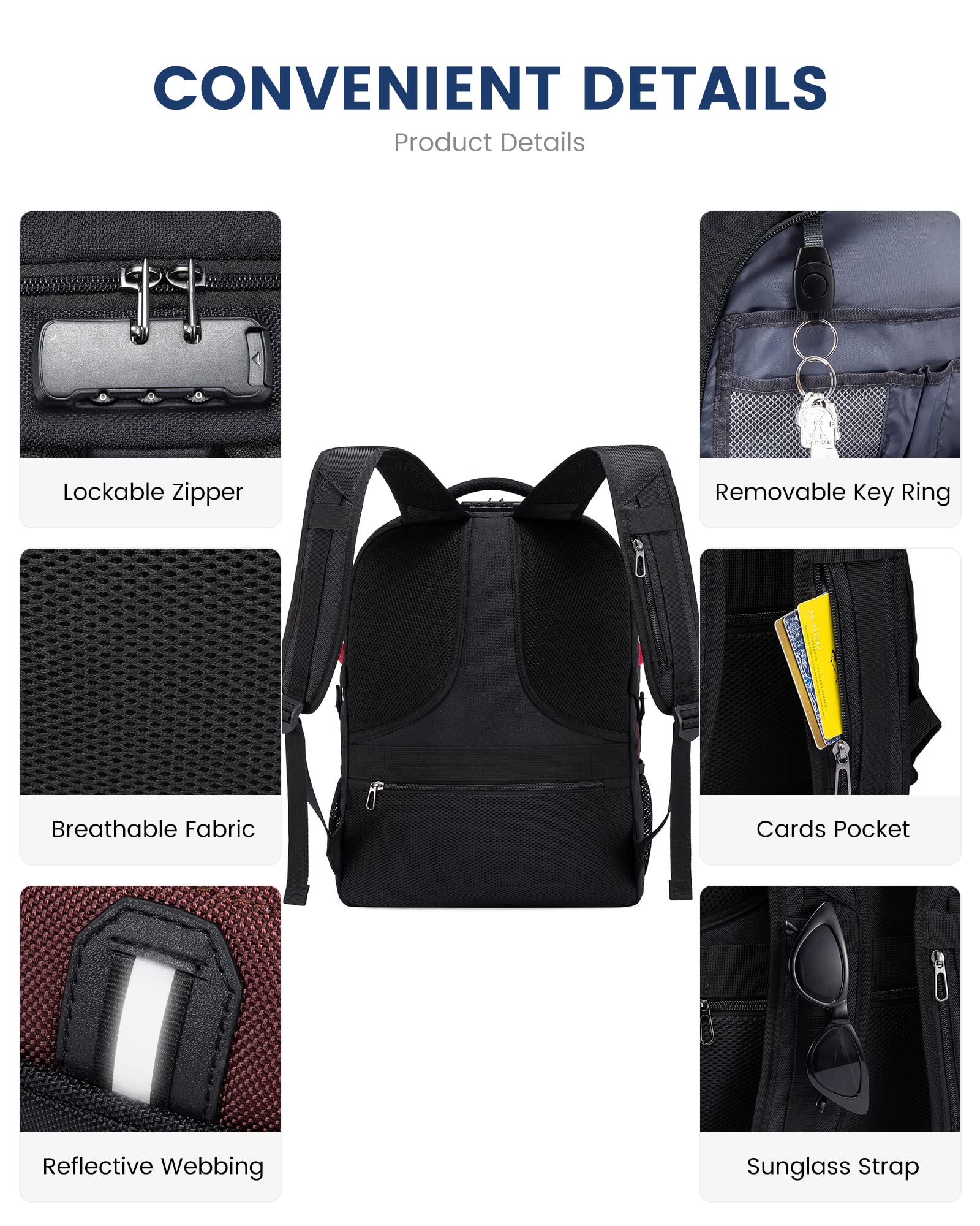 Foto 6 pulgar | Mochila De Viaje Lovevook Para Hombre De 17 Pulgadas De Gran Capacidad - Venta Internacional.