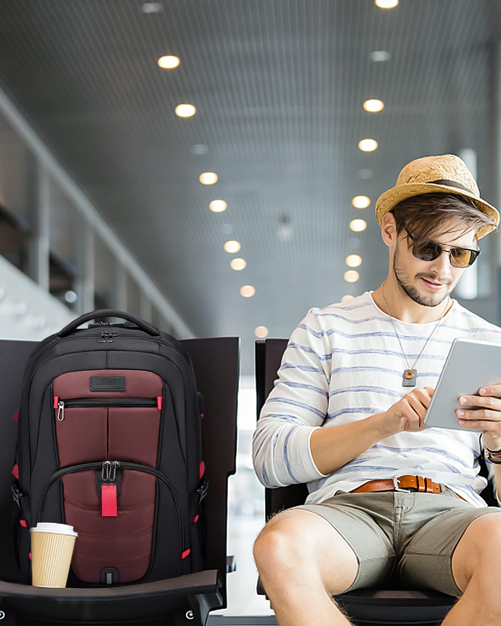 Foto 8 pulgar | Mochila De Viaje Lovevook Para Hombre De 17 Pulgadas De Gran Capacidad - Venta Internacional.