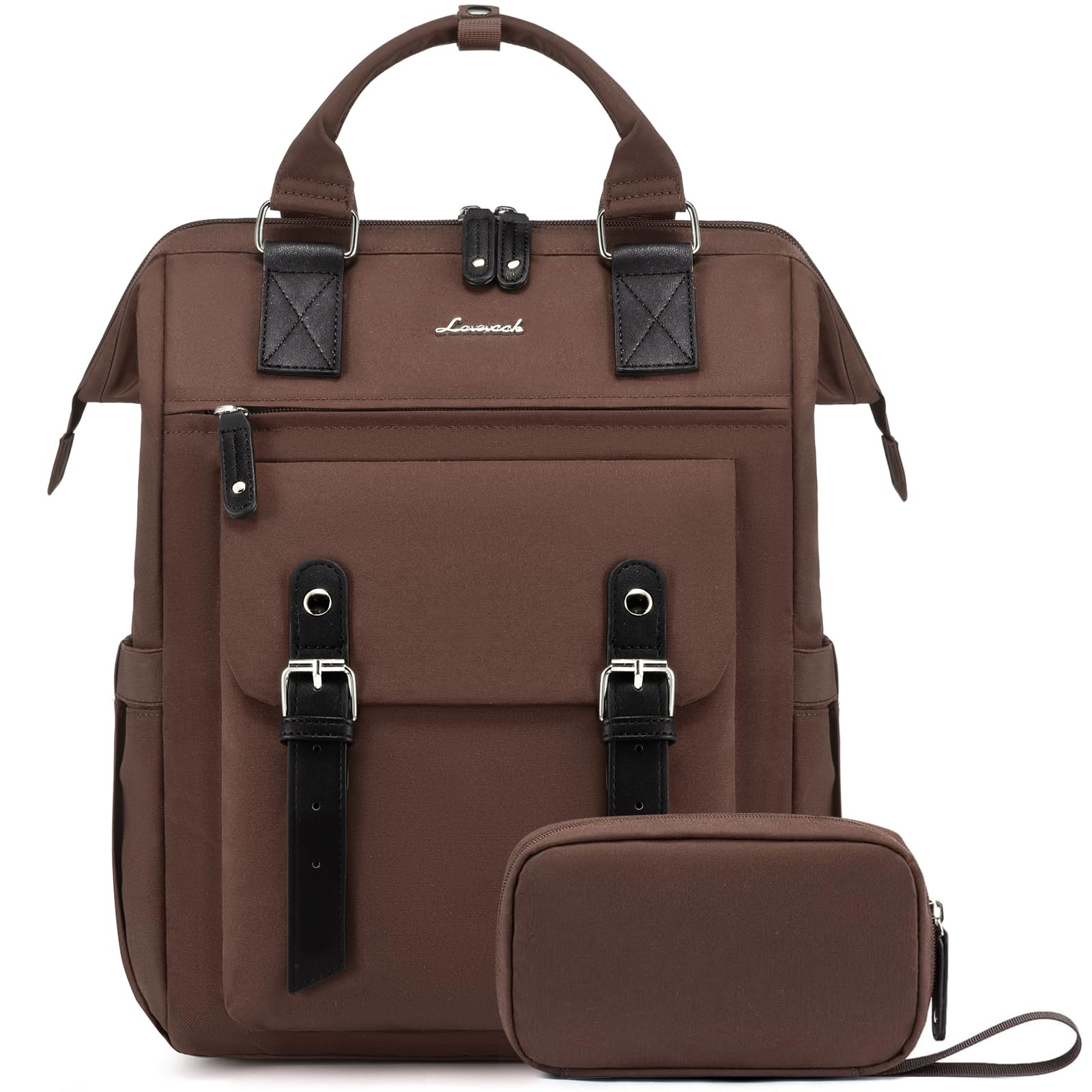 Foto 2 pulgar | Mochila Para Portátil Lovevook Para Mujer  Trabajo Y Viajes De 15.6 Pulgadas  Color Café - Venta Internacional.