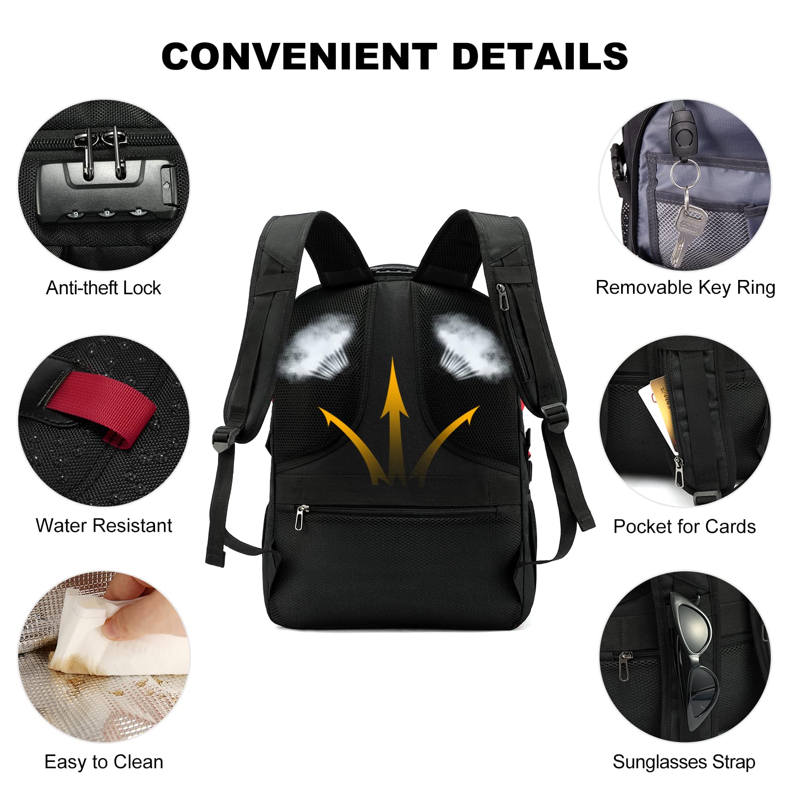 Foto 7 pulgar | Mochila Lovevook Para Portátil De Viaje De 17 Pulgadas Con Candado Para Hombre - Venta Internacional.