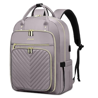Foto 1 | Mochila Para Portátil Lovevook Resistente Al Agua Para Mujer Color Morado Y Gris - Venta Internacional.